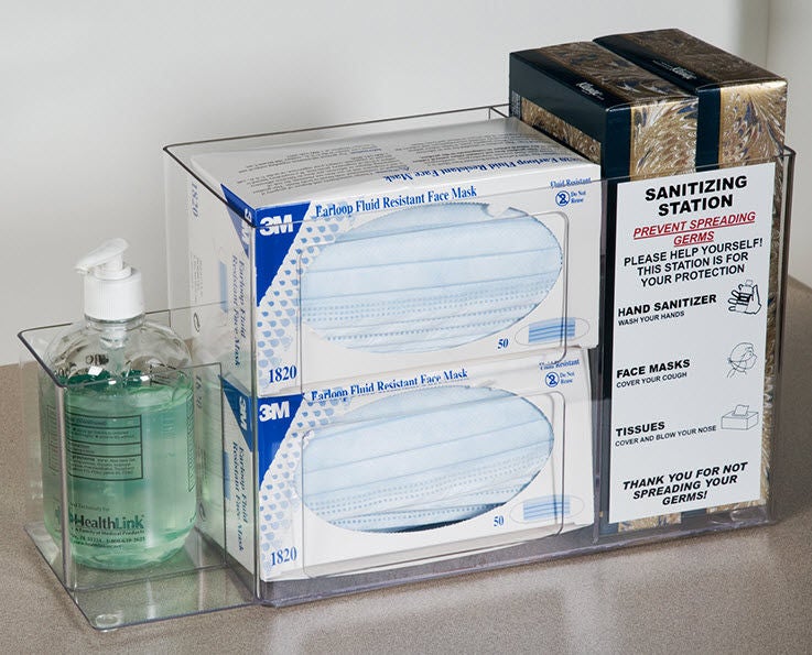 Health Care Logistics - 10383 Hygiene Dispensing Station Health Care Logistics® Surface Mount Clear 5-3/4 X 8-1/4 X 15-5/8 Inch Plastic
