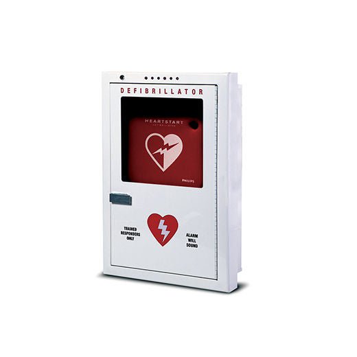 Heartstream US LLC - 989803110031 AED Semi-Recessed Cabinet AED With Alarm and Lights For M5066A