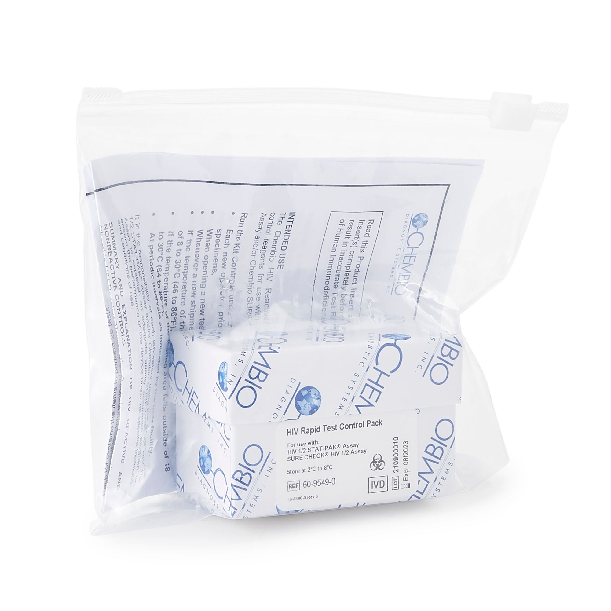 Chembio Diagnostic - 60-9549-0 Control Set HIV-1/2 Nonreactive / HIV-1 Reactive / HIV-2 Reactive 3 X 0.25 mL