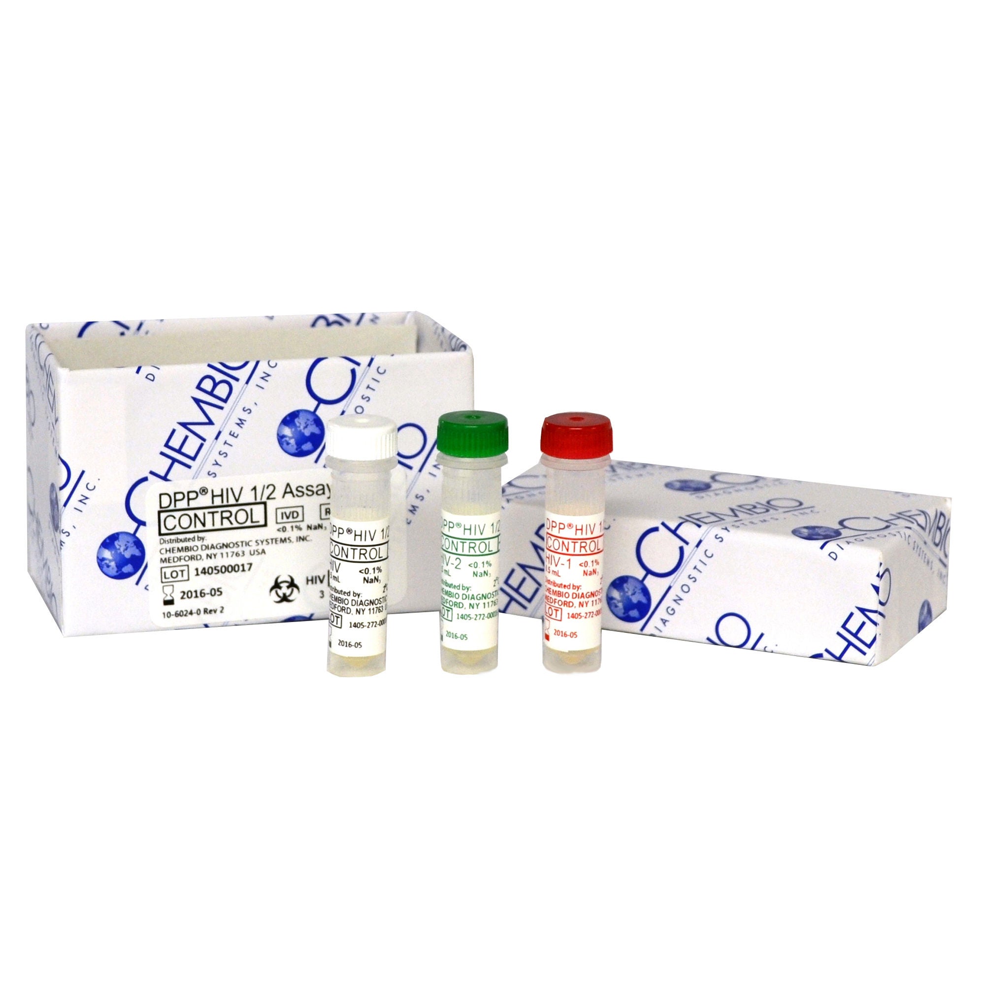 Chembio Diagnostic - 60-9552-0 Infectious Disease Immunoassay Control Set DPP® HIV 1/2 Rapid Test HIV 1/2 Assay Positive HIV-1 / Positive HIV-2 / Negative