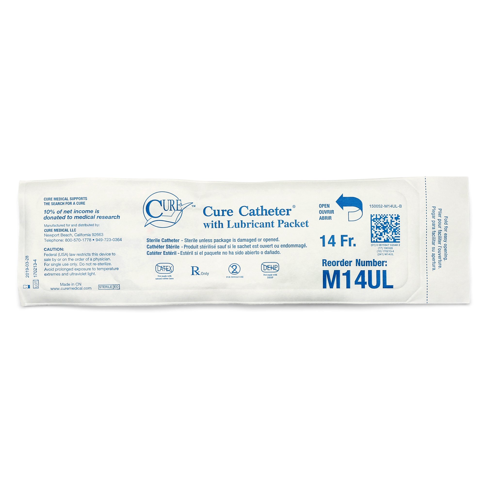 ConvaTec - M14UL Cure Medical® Urethral Catheter