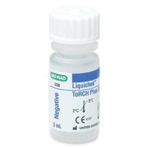 Bio-Rad Laboratories - 228 Unassayed Control Liquichek™ ToRCH Plus Negative Level 3 X 3 mL