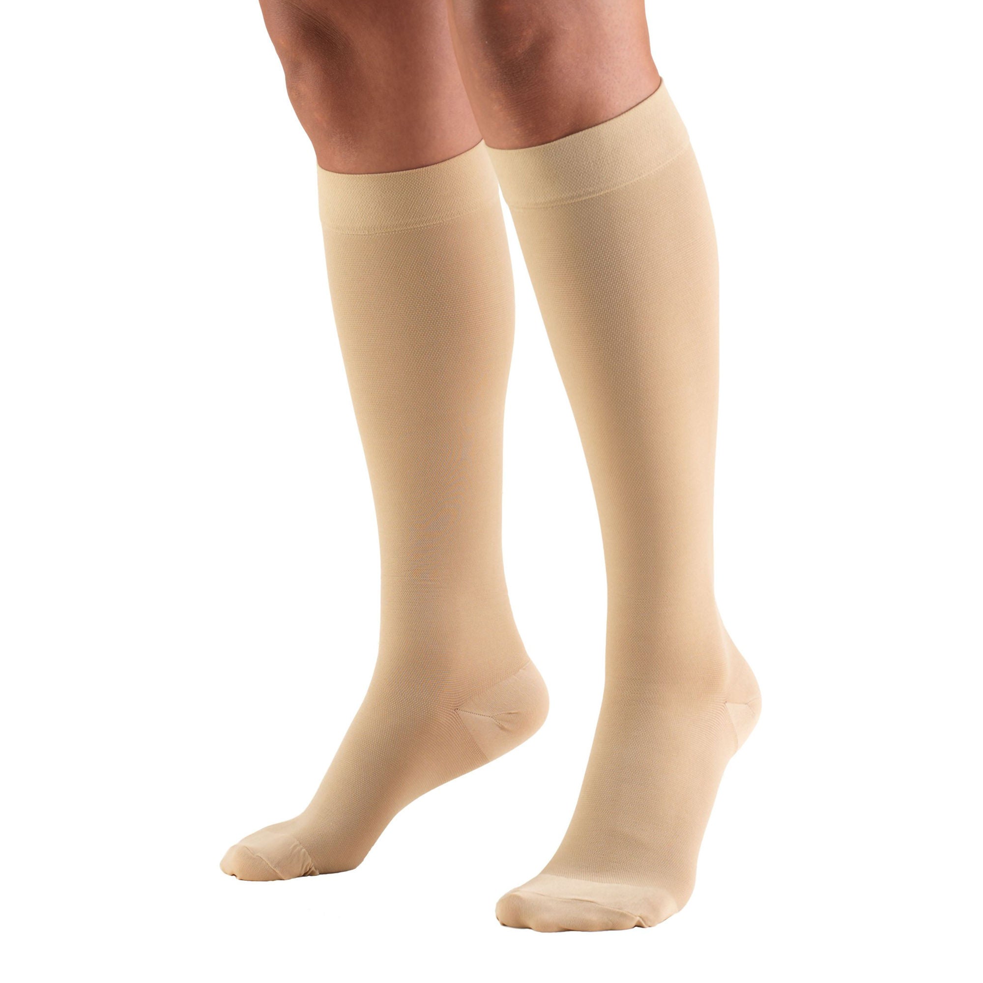 Truform - 8865-BG-XL Compression Stocking Truform® Knee High X-Large Beige Closed Toe
