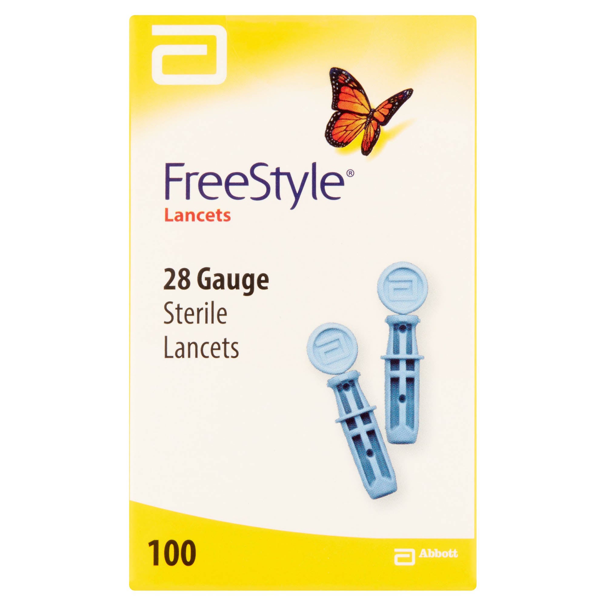 Abbott - 1300170 Lancet for Lancing Device Freestyle™ 28 Gauge Non-Safety Twist Off Cap Finger