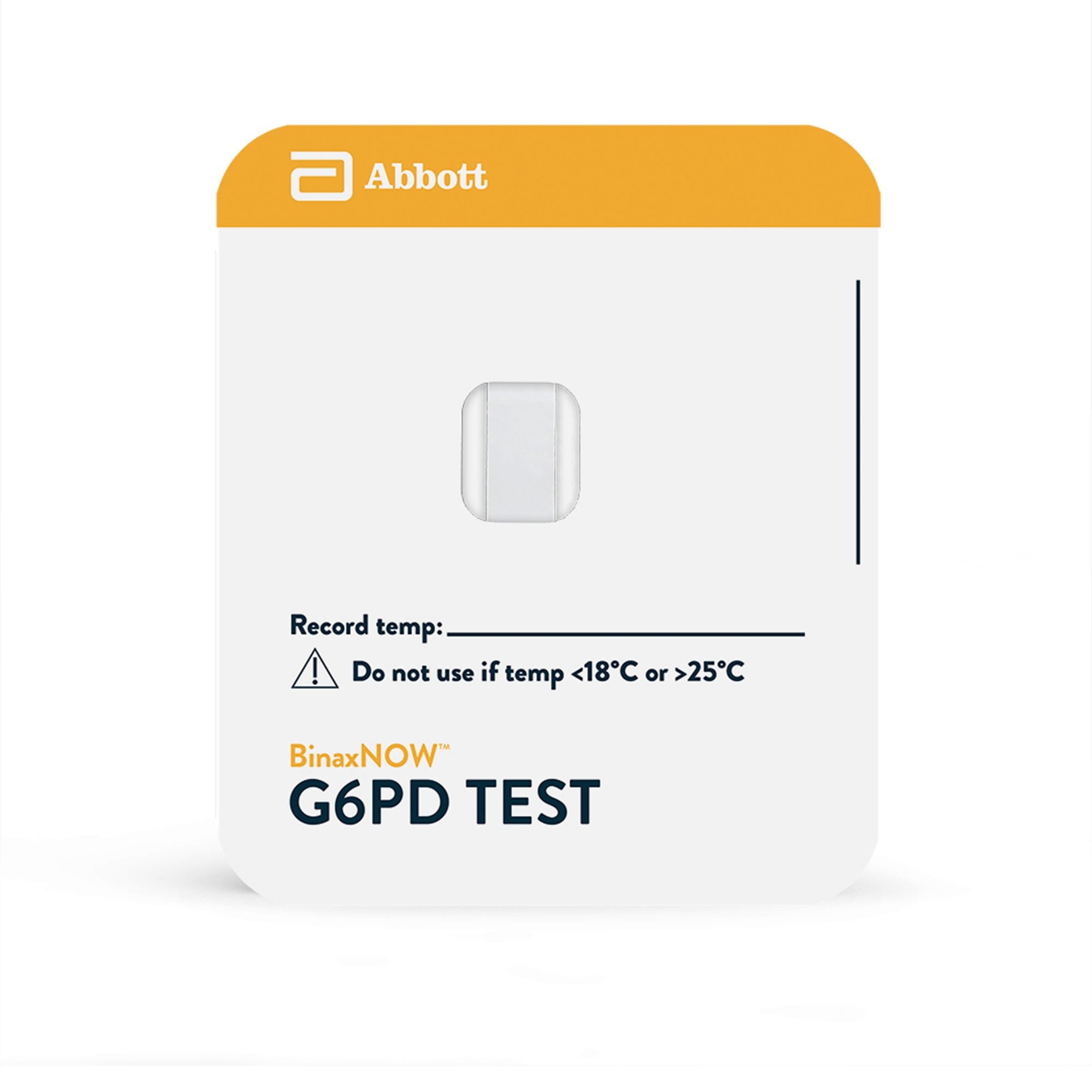 Abbott Rapid Dx North America LLC - 780000 Glucose Test Kit BinaxNOW™ G6PD (Glucose-6-Phosphate Dehydrogenase) 25 Tests CLIA Non-Waived