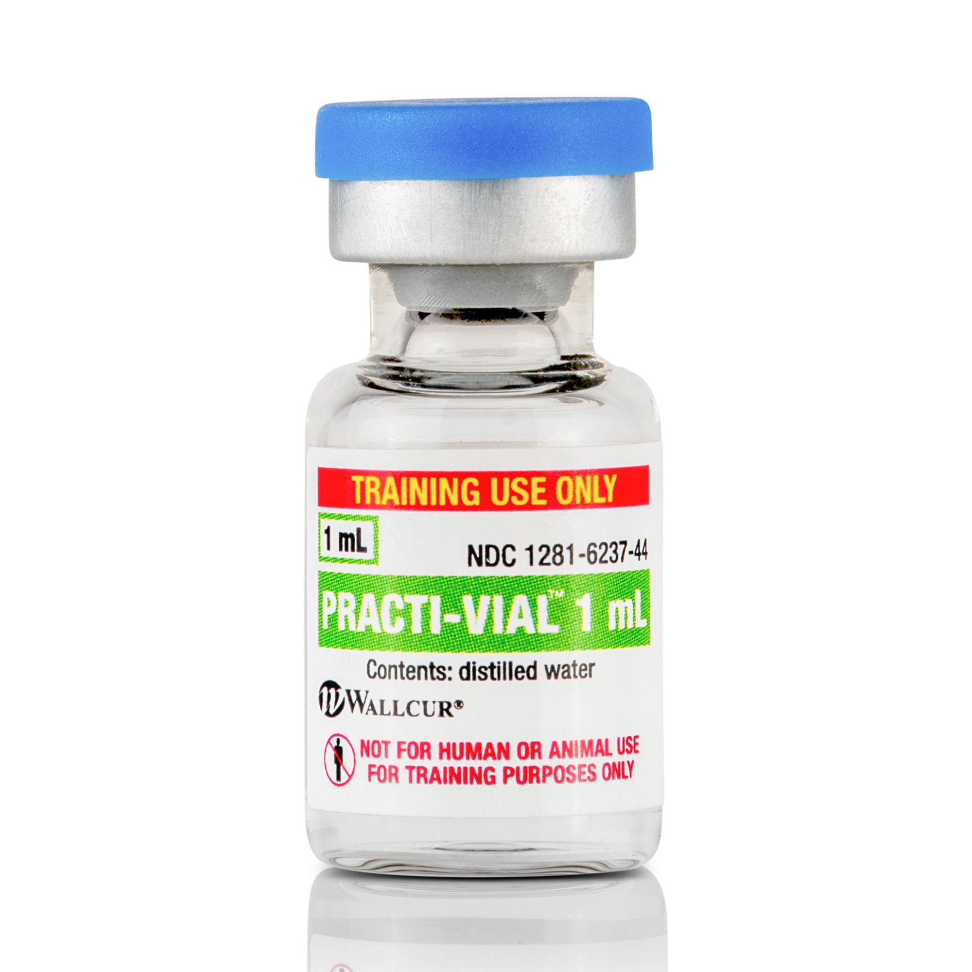 Wallcur - 418MV Clinical Training Medication Practi-1 mL Mini Vial™ Liquid Vial 1 mL
