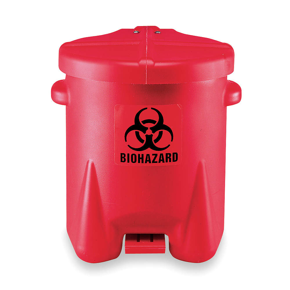 Fisher Anatomical - 18880A Medical Waste Trash Can Eagle™ 24 Quart / 6 gal. Red HDPE Round