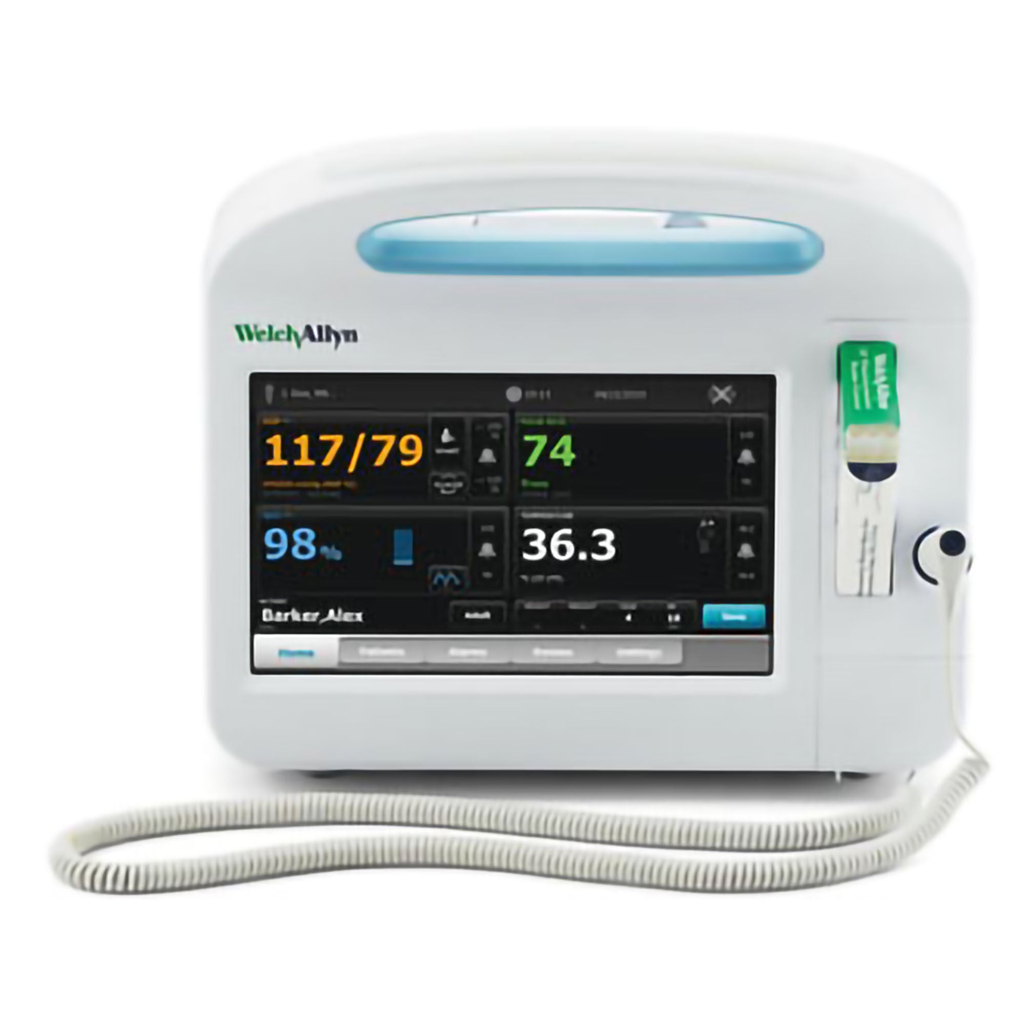 Welch Allyn - 68MXTX-B Patient Monitor Connex® Monitoring / Spot check NIBP, Pulse Rate, SpO2, SureTemp Plus Themometry AC Power / Battery Operated