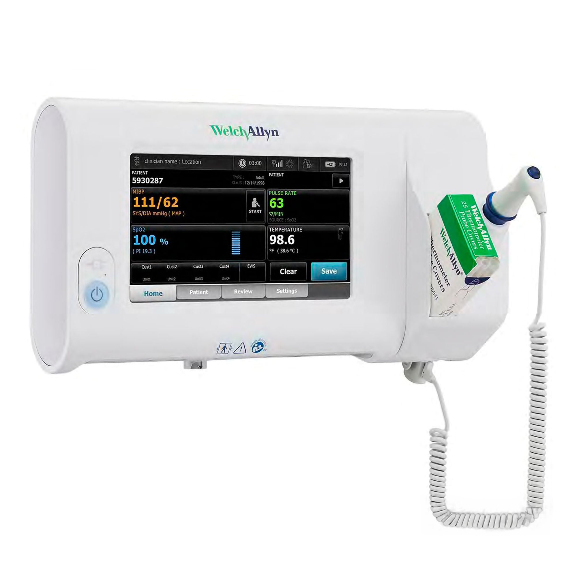 Welch Allyn - 71XT-B Patient Monitor Connex® Monitoring / Spot check NIBP, SureTemp Plus Thermometer Battery Operated