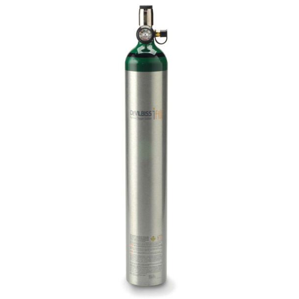Drive DeVilbiss Healthcare - 535D-D-870 Oxygen Cylinder DeVilbiss iFill® Size D Aluminum