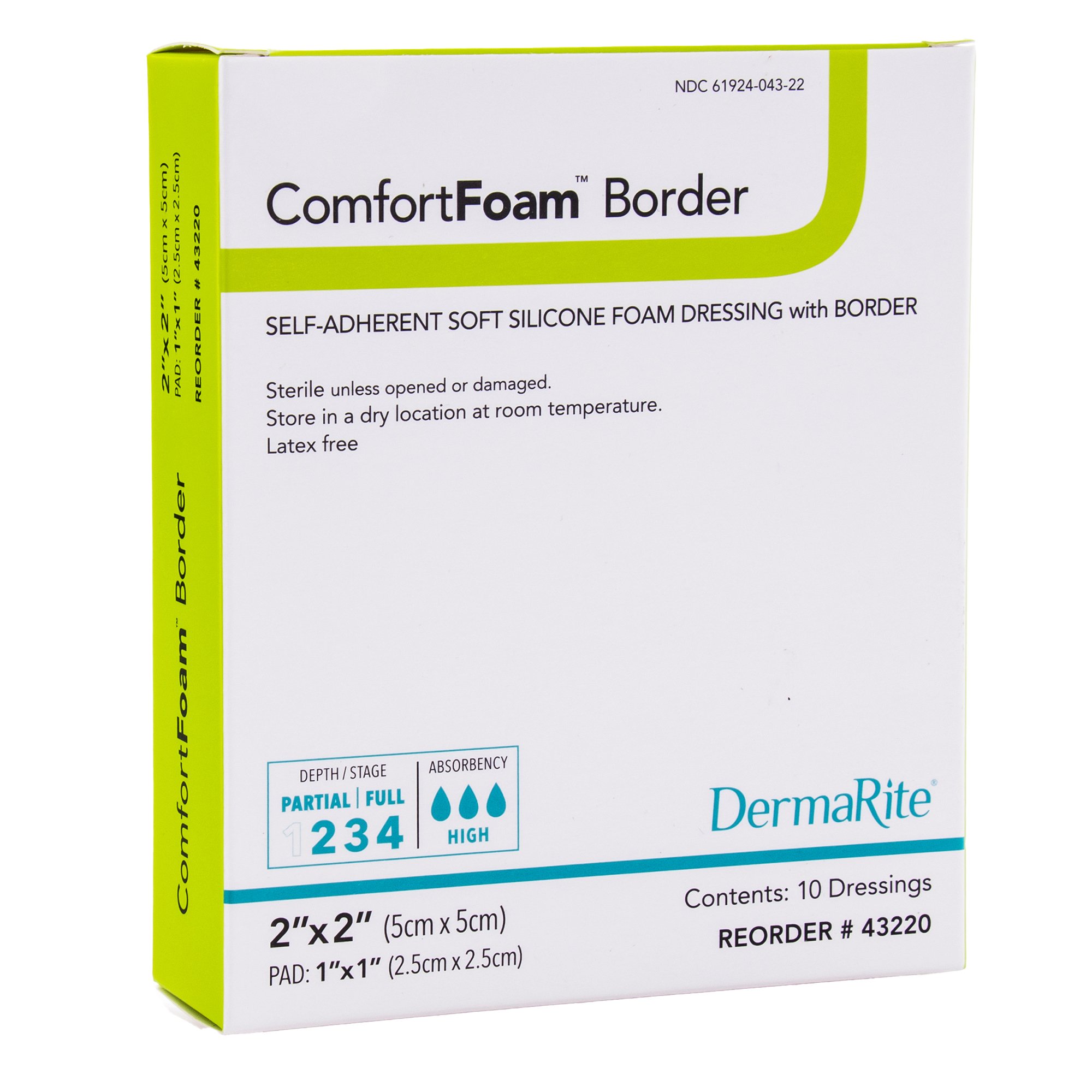 Sion Brands LLC - 43220 ComfortFoam™ Border Self-Adherent Soft Silicone Foam Dressing