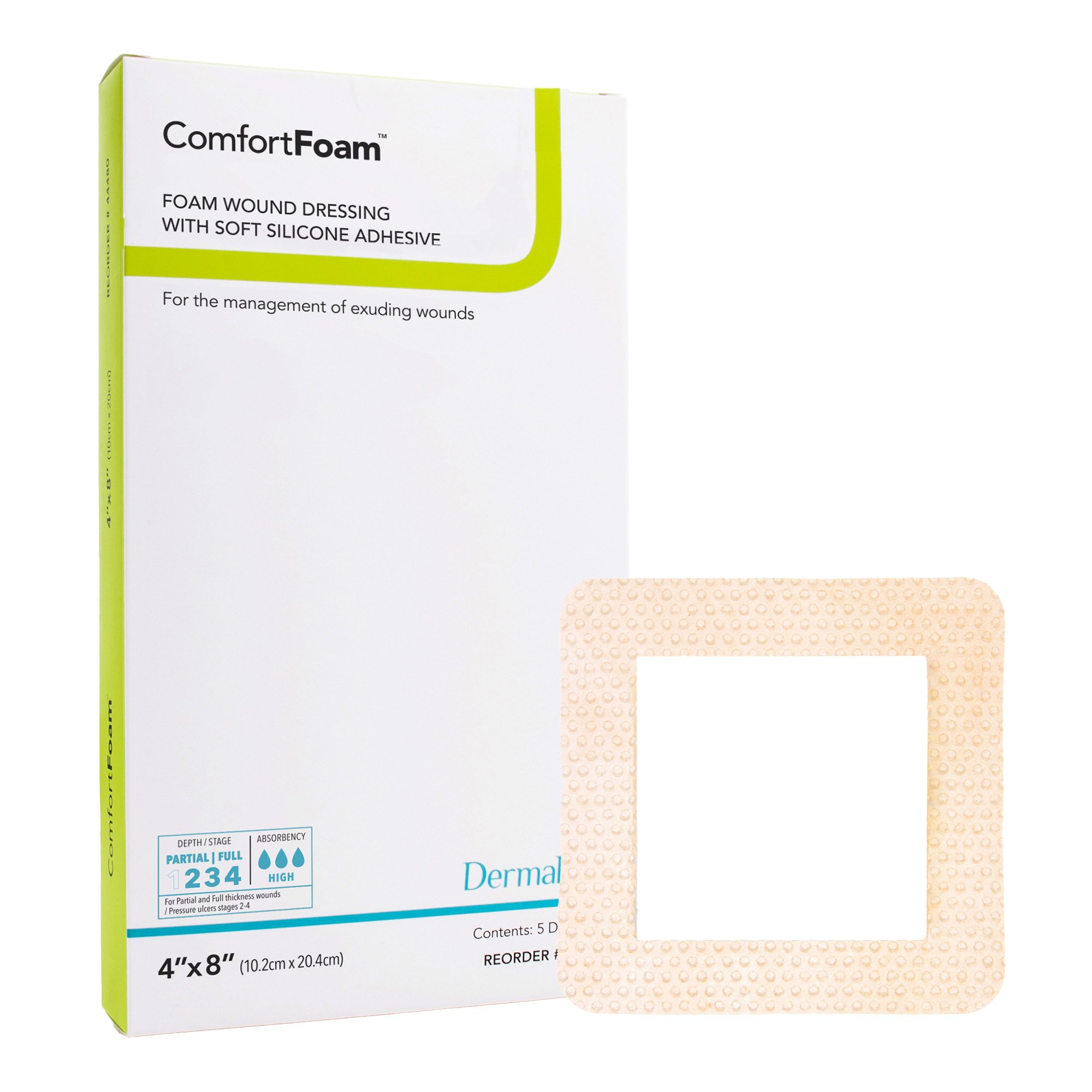 Sion Brands LLC - 43480 ComfortFoam™ Border Foam Wound Dressing with Silicone Adhesive