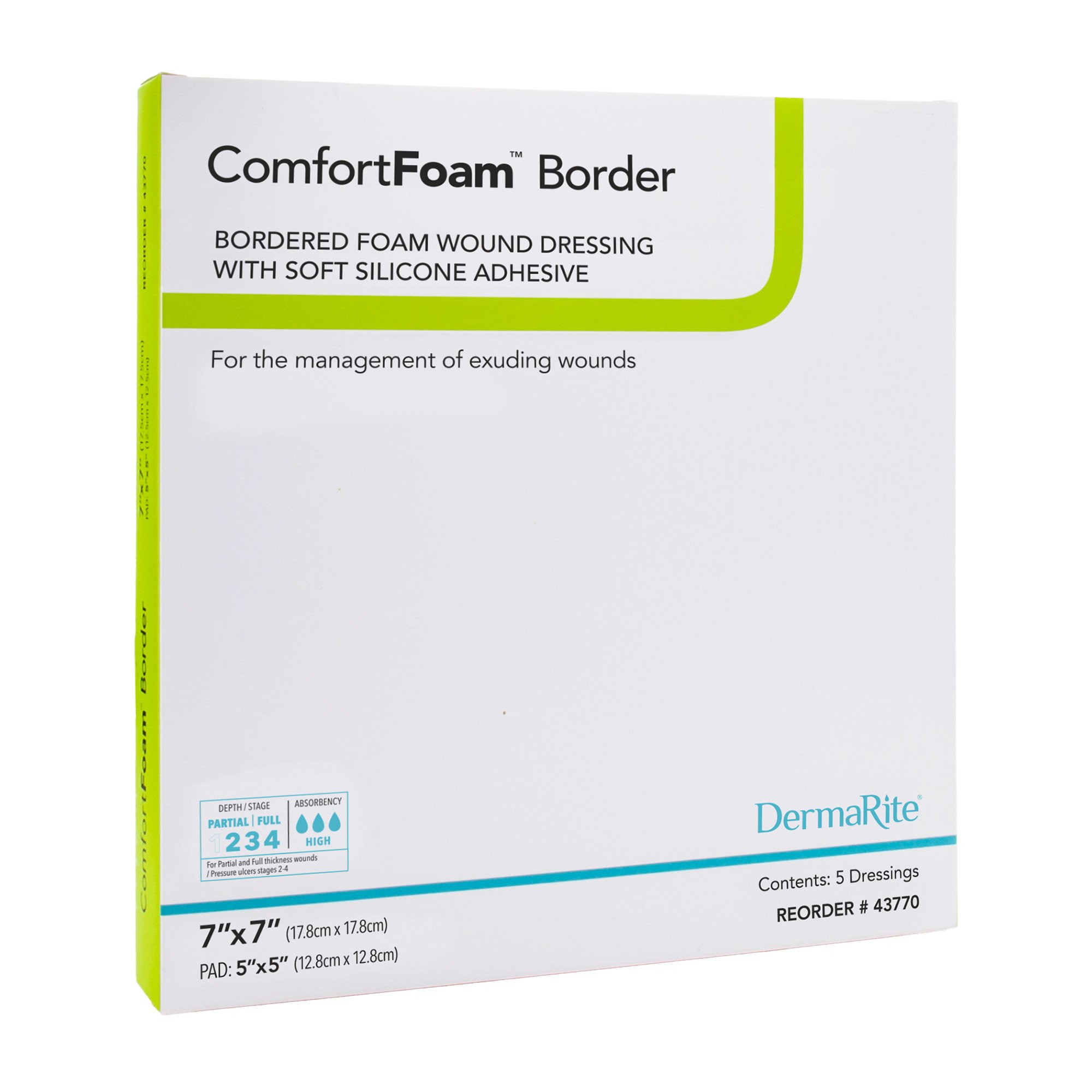 Sion Brands LLC - 43770 ComfortFoam™ Bordered Foam Wound Dressing w/ Soft Silicone Adhesive