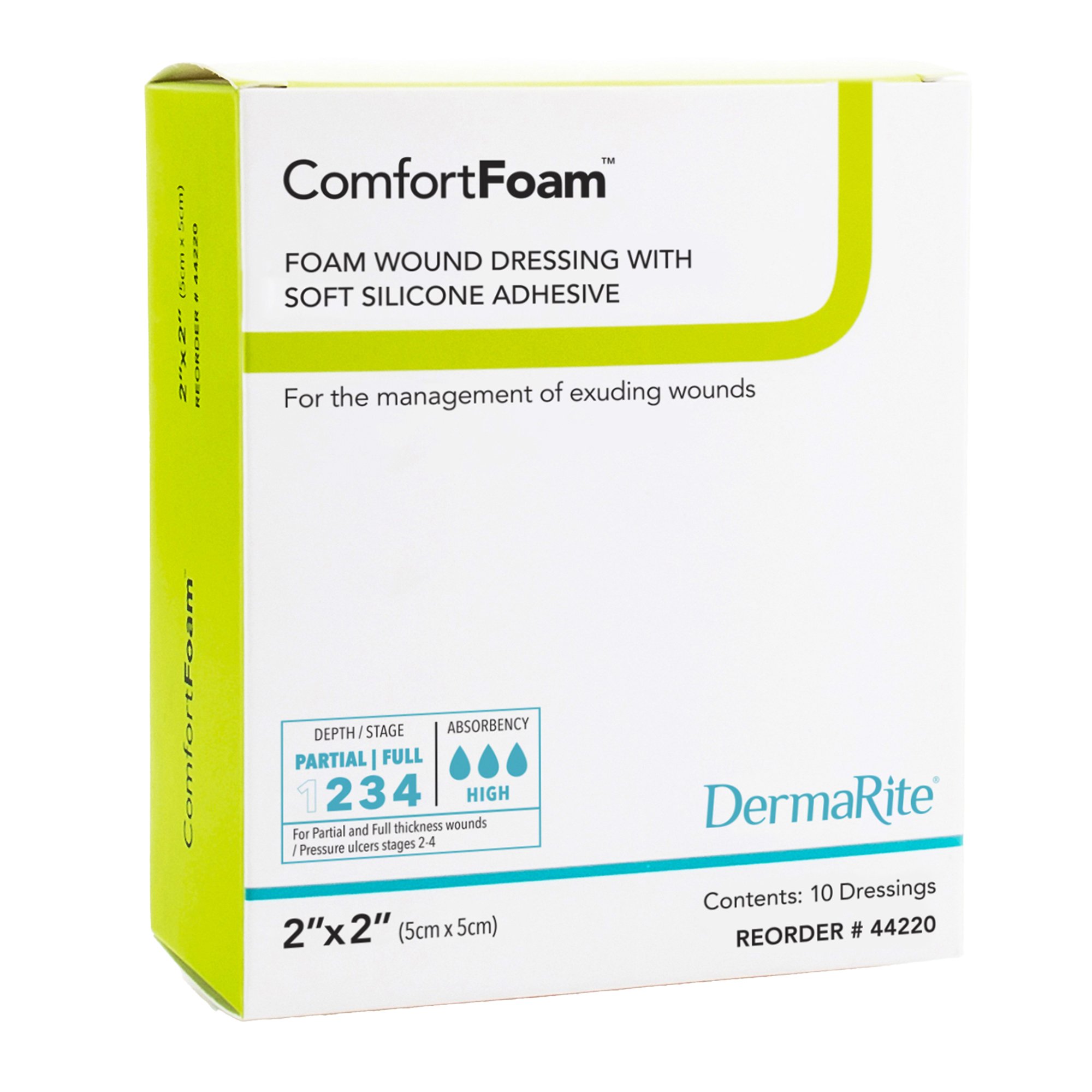 Sion Brands LLC - 44220 ComfortFoam™ Silicone Adhesive without Border Silicone Foam Dressing