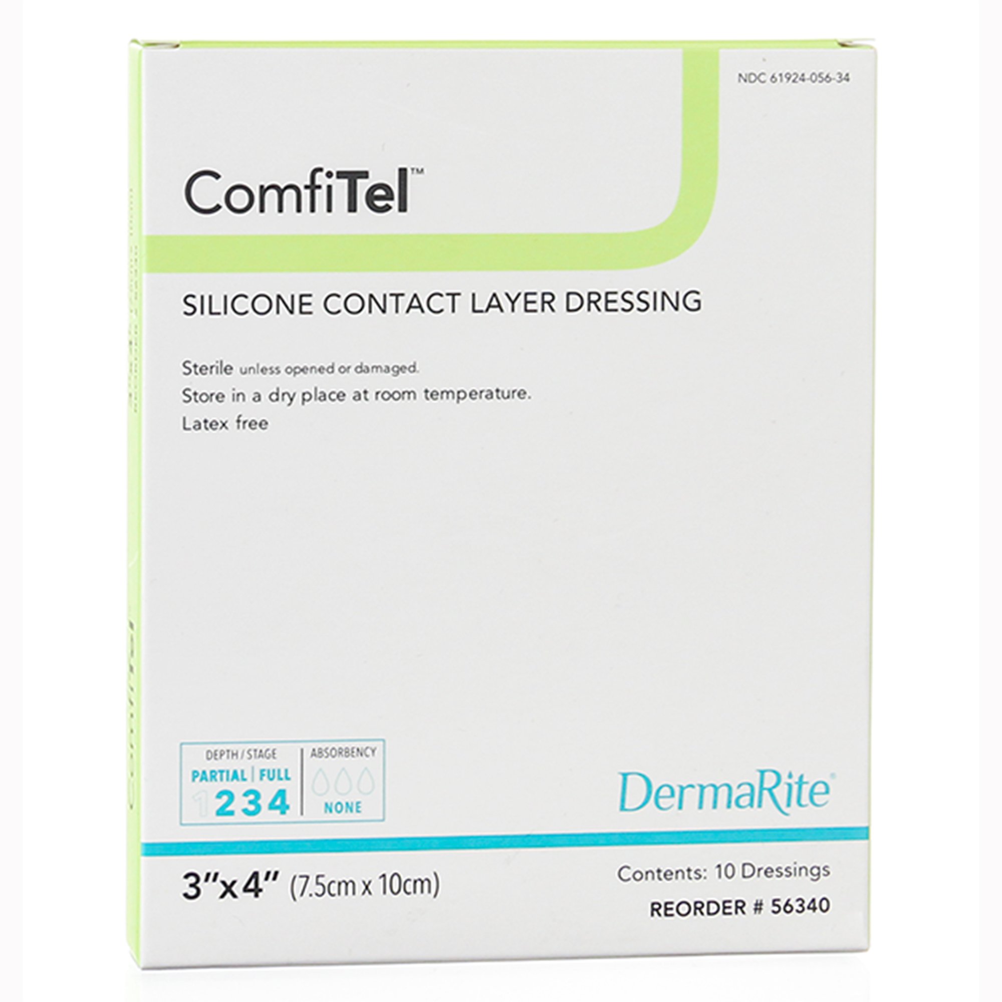 Sion Brands LLC 56340 - ComfiTel™ Wound Contact Layer Dressing, 3 x 4 inch - 1/Each, 10/Box