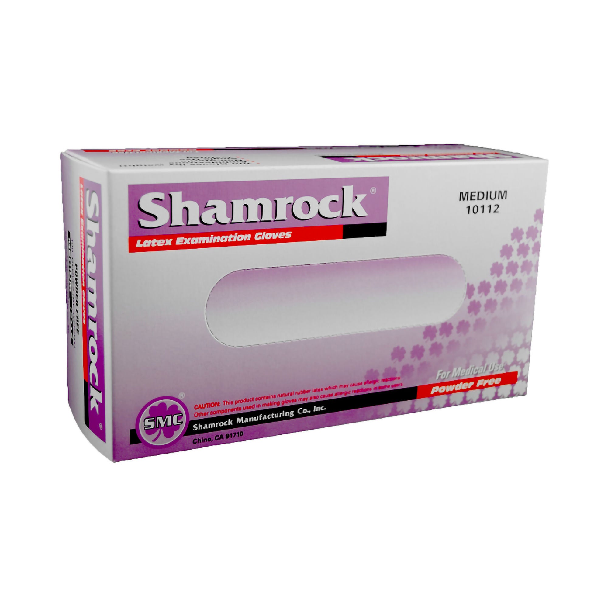 Shamrock Marketing - 10112 Exam Glove 10000 Series Medium 100 per Box NonSterile Latex Standard Cuff Length Fully Textured Ivory Not Rated