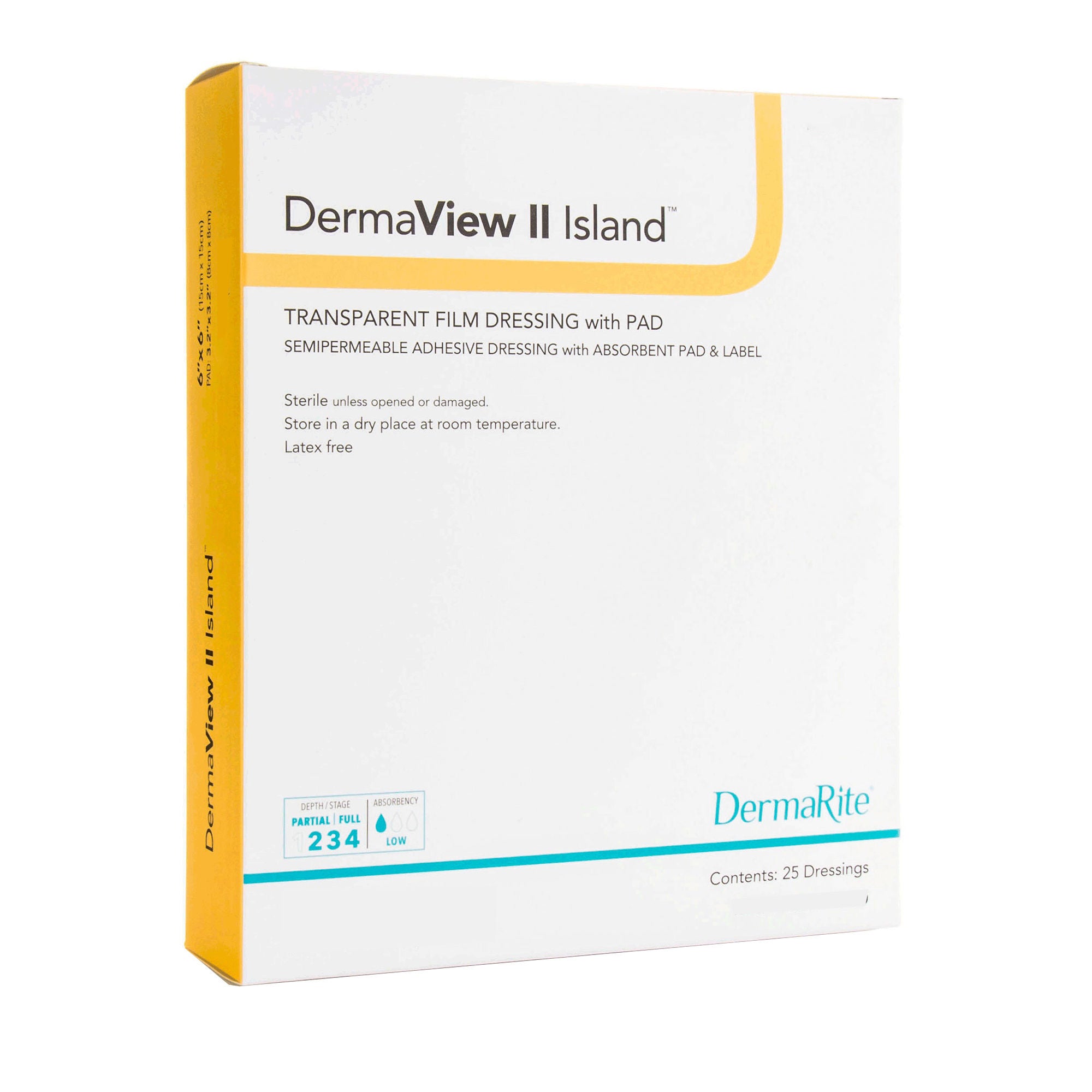 Sion Brands LLC - 16220 Transparent Film Dressing with Pad DermaView II™ Island 2 X 2-3/4 Inch Frame Style Delivery Rectangle Sterile