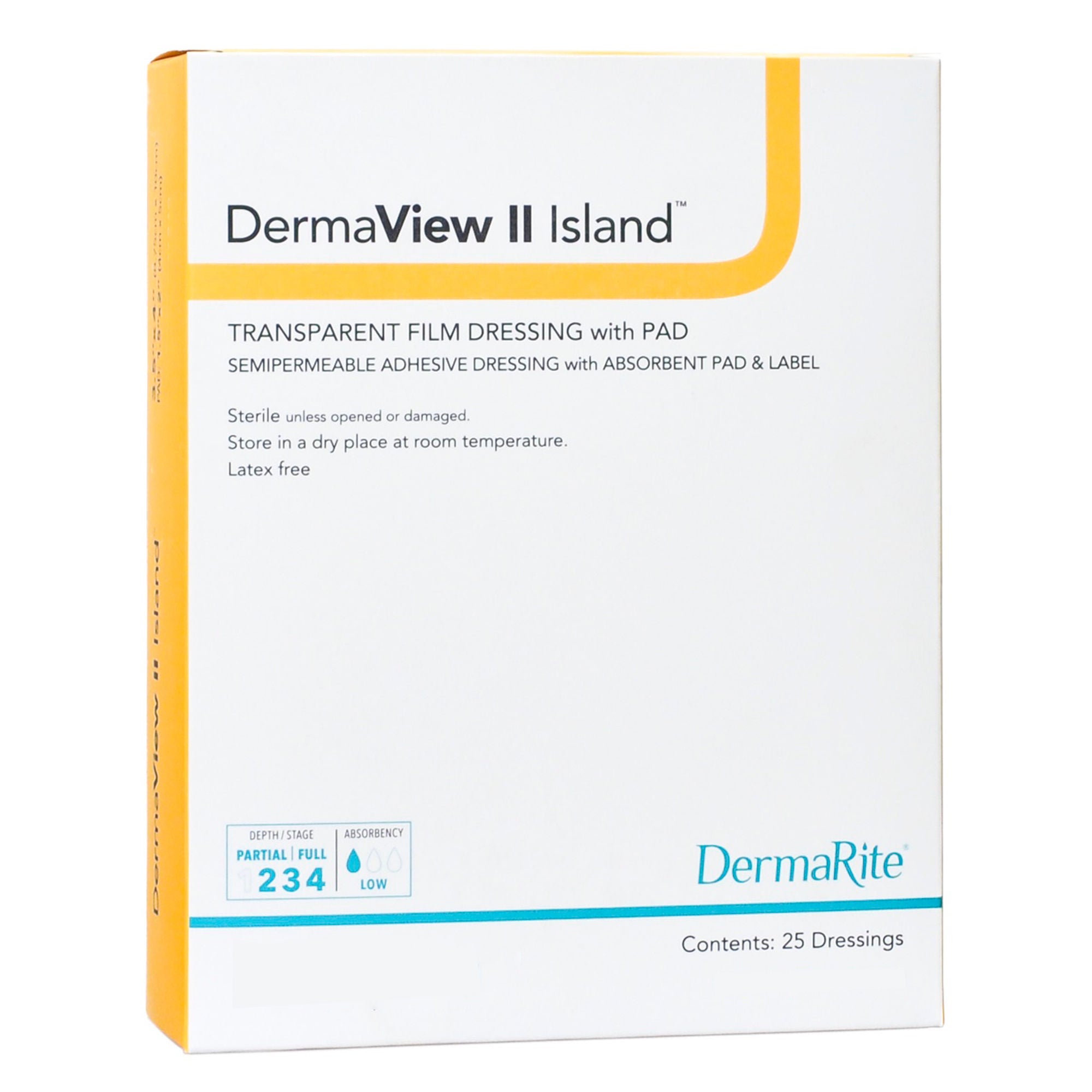 Sion Brands LLC - 16220 Transparent Film Dressing with Pad DermaView II™ Island 2 X 2-3/4 Inch Frame Style Delivery Rectangle Sterile