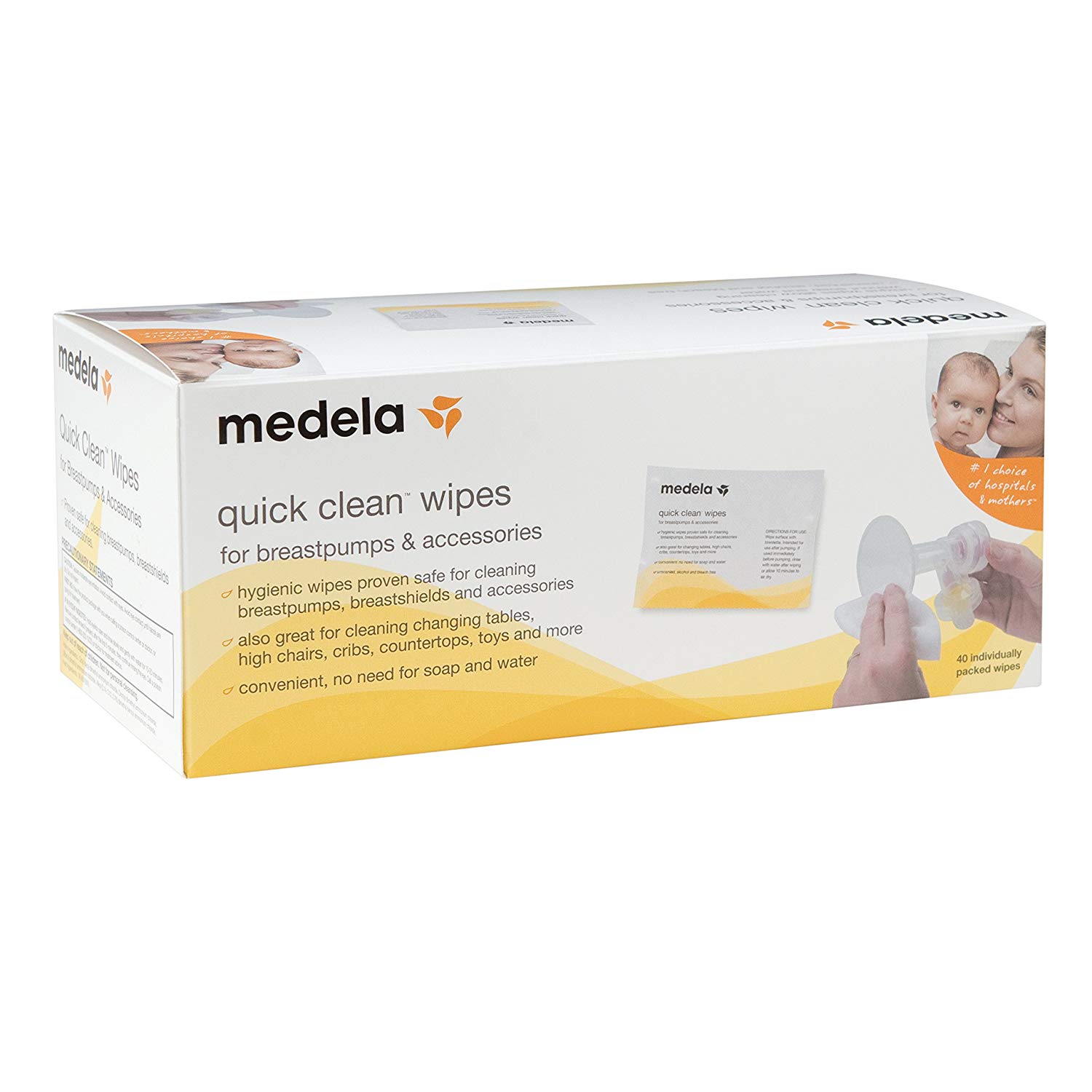 Medela - 101029215 Breast Pump Wipe Medela Quick Clean™ For Breast Pumps and Accessories