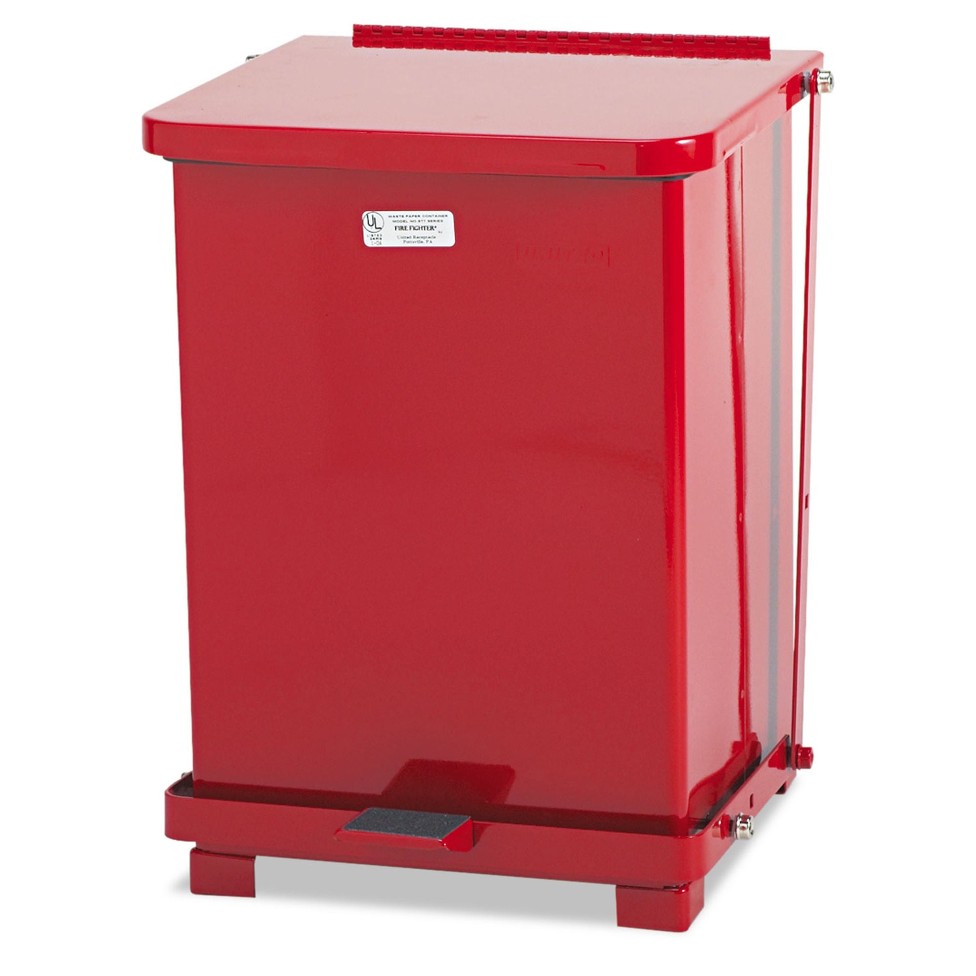 RJ Schinner Co - FGST7EPLRD Trash Can Rubbermaid® Brute® 28 Quart / 7 gal. Red Steel Rectangular