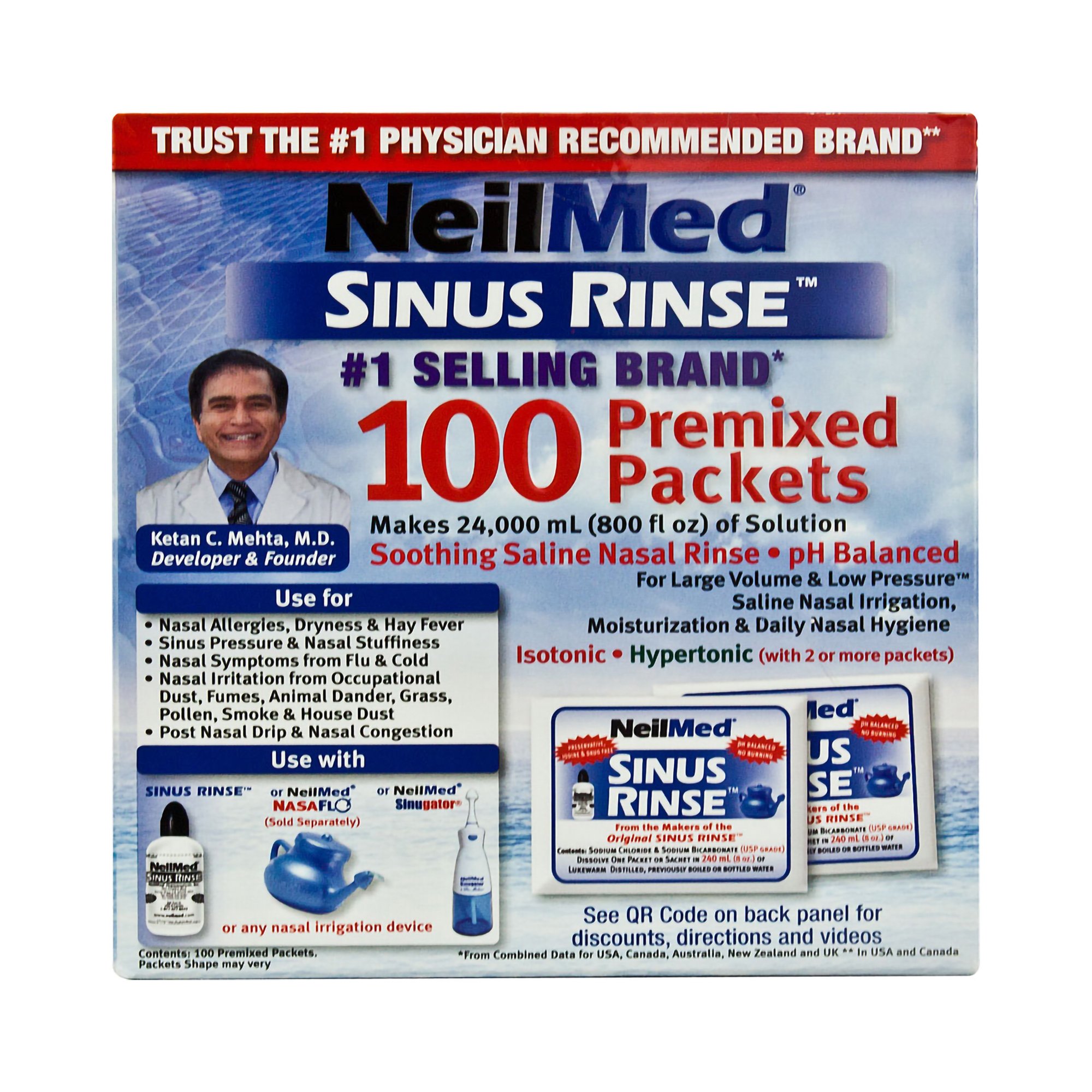 Neilmed Products - 05928000200 NeilMed® Sinus Rinse™ Saline Nasal Rinse Refill Kit
