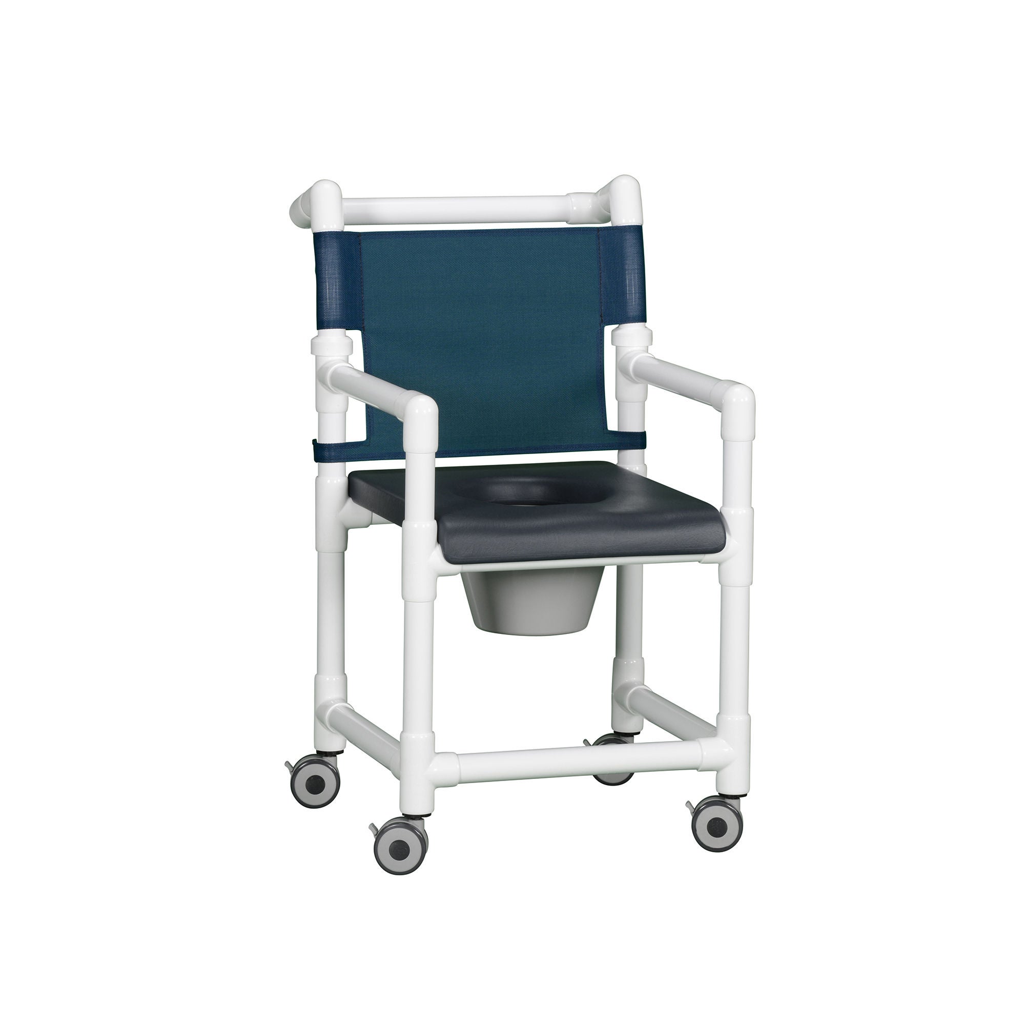 IPU - SC718PN Shower Chair ipu® Fixed Arms PVC Frame Mesh Backrest 21 Inch Seat Width 300 lbs. Weight Capacity