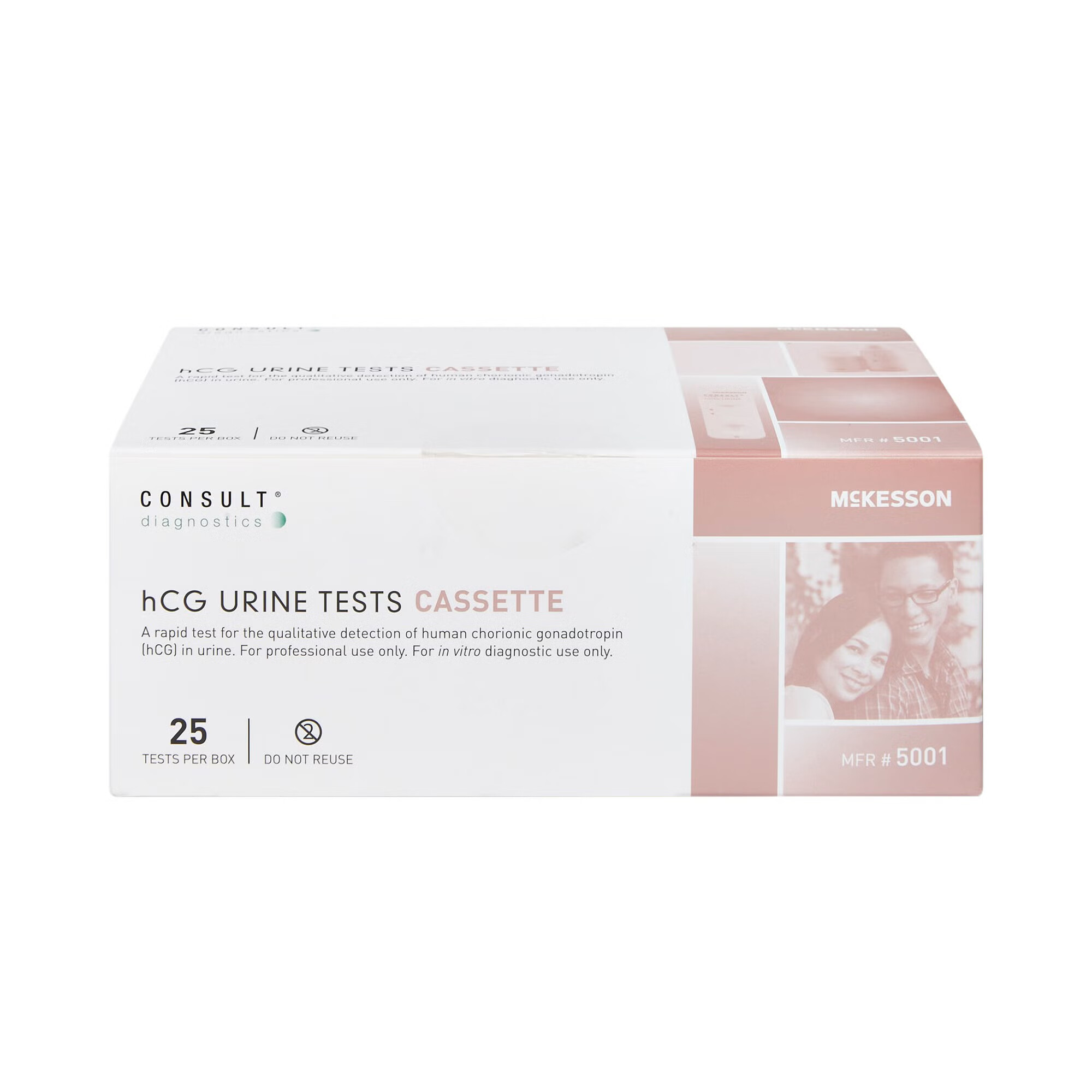 McKesson Brand - 5001 Reproductive Health Test Kit McKesson Consult™ hCG Pregnancy Test 25 Tests CLIA Waived