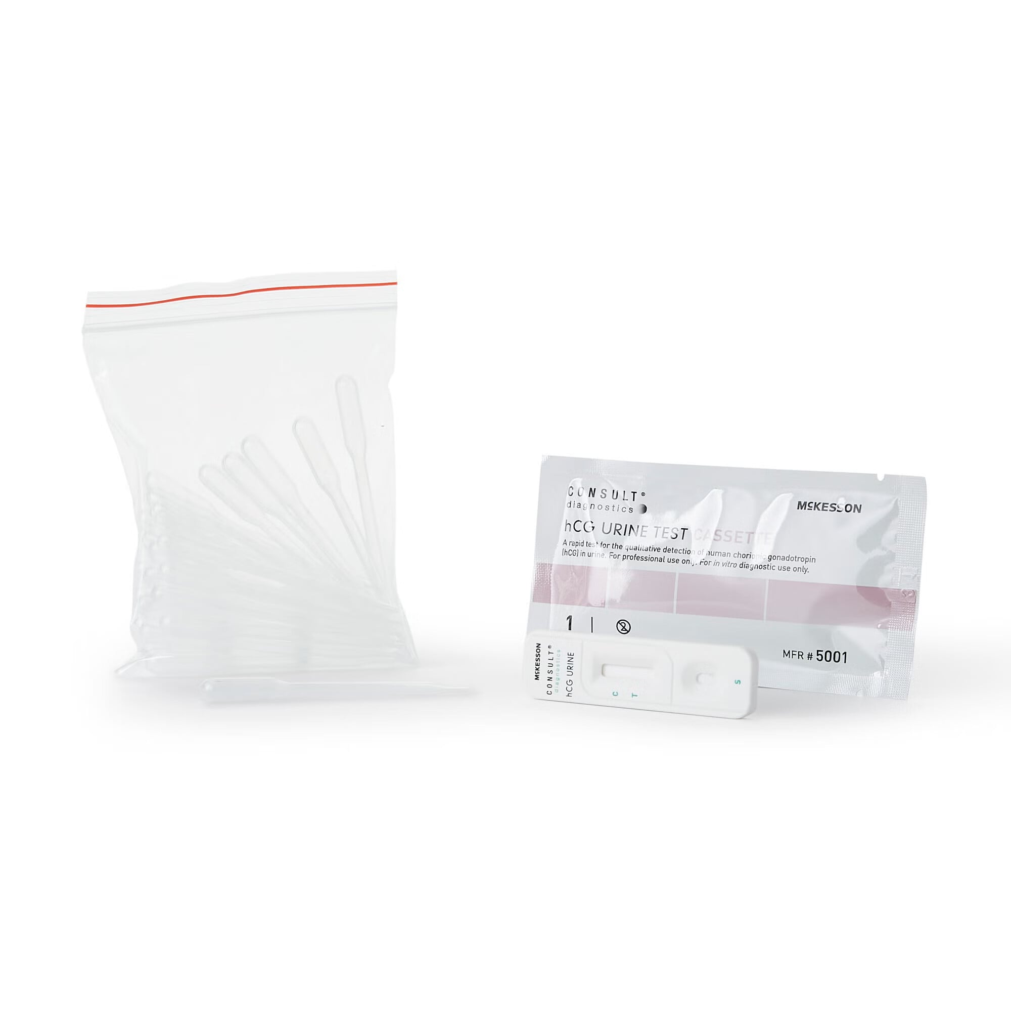 McKesson Brand - 5001 Reproductive Health Test Kit McKesson Consult™ hCG Pregnancy Test 25 Tests CLIA Waived