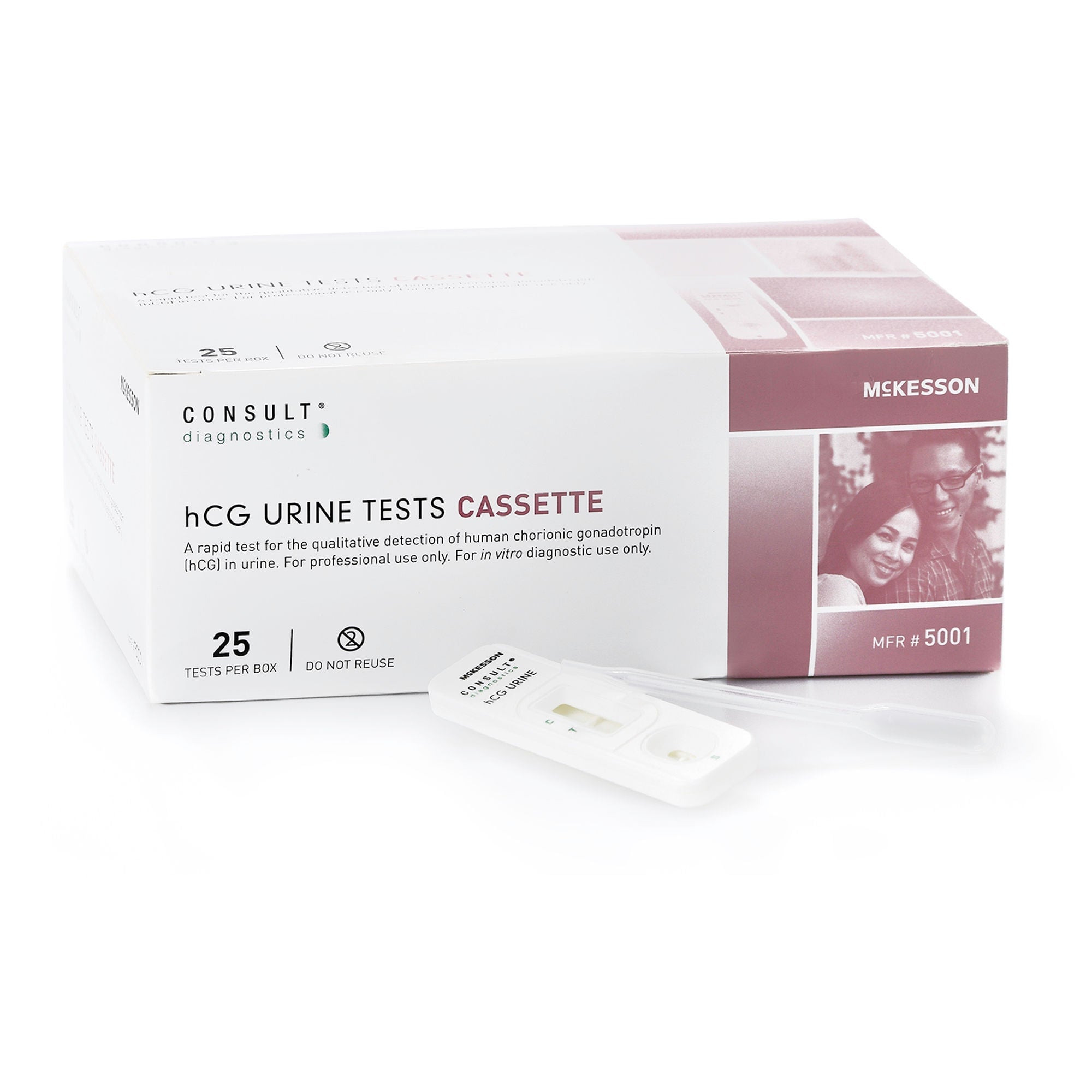 McKesson Brand - 5001 Reproductive Health Test Kit McKesson Consult™ hCG Pregnancy Test 25 Tests CLIA Waived