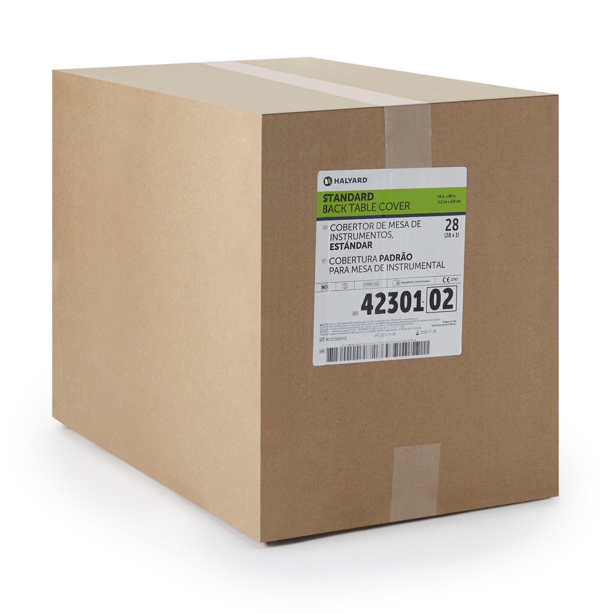 O&M Halyard Inc 42301 - Halyard Sterile Table Cover, 44 x 88 Inch - 28/Case