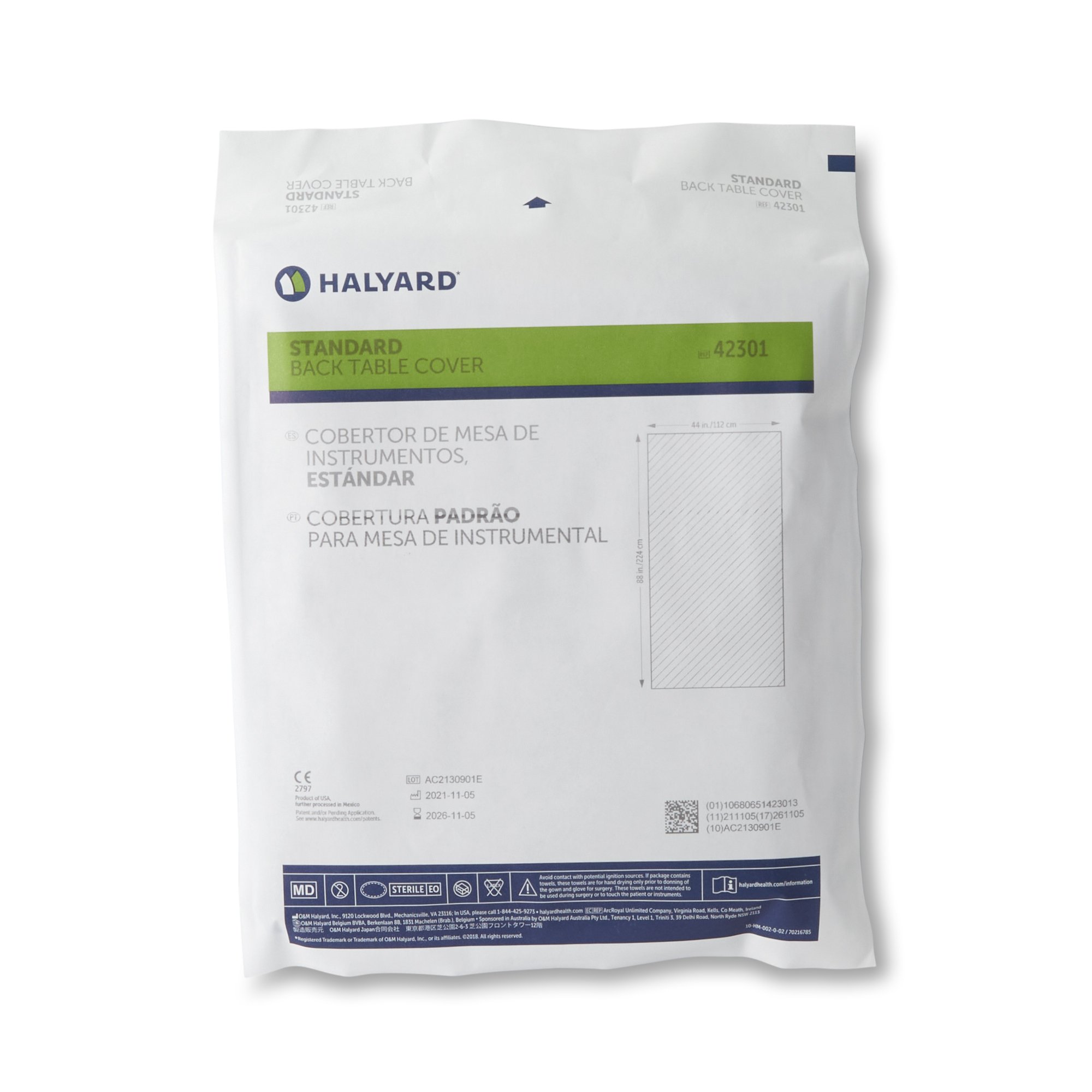 O&M Halyard Inc 42301 - Halyard Sterile Table Cover, 44 x 88 Inch - 28/Case