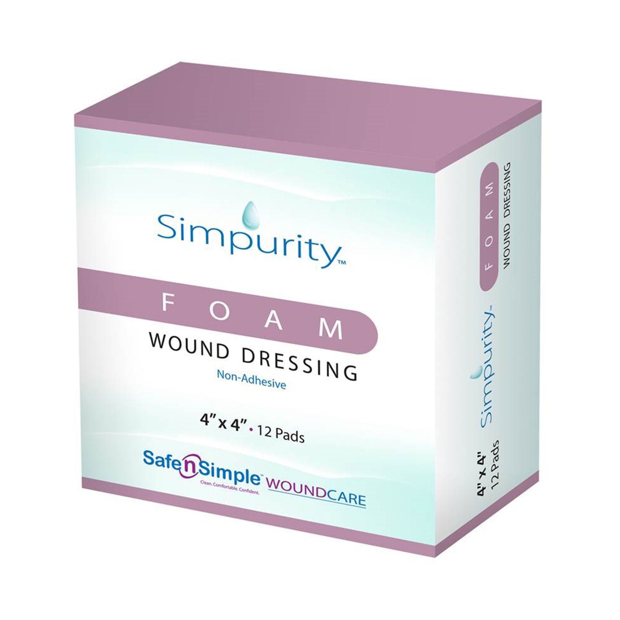 Safe N Simple - SNS51W04 Simpurity™ Nonadhesive without Border Foam Dressing