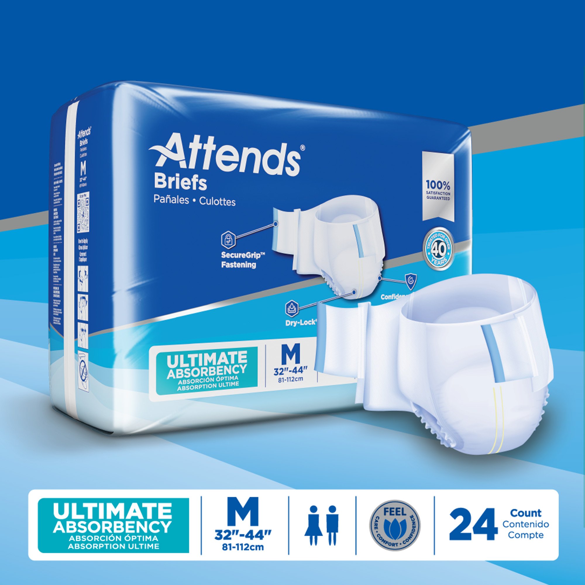 Attends Healthcare Products DDC20 - Attends® Advanced Briefs, Medium - 24/Bag, 96/Case