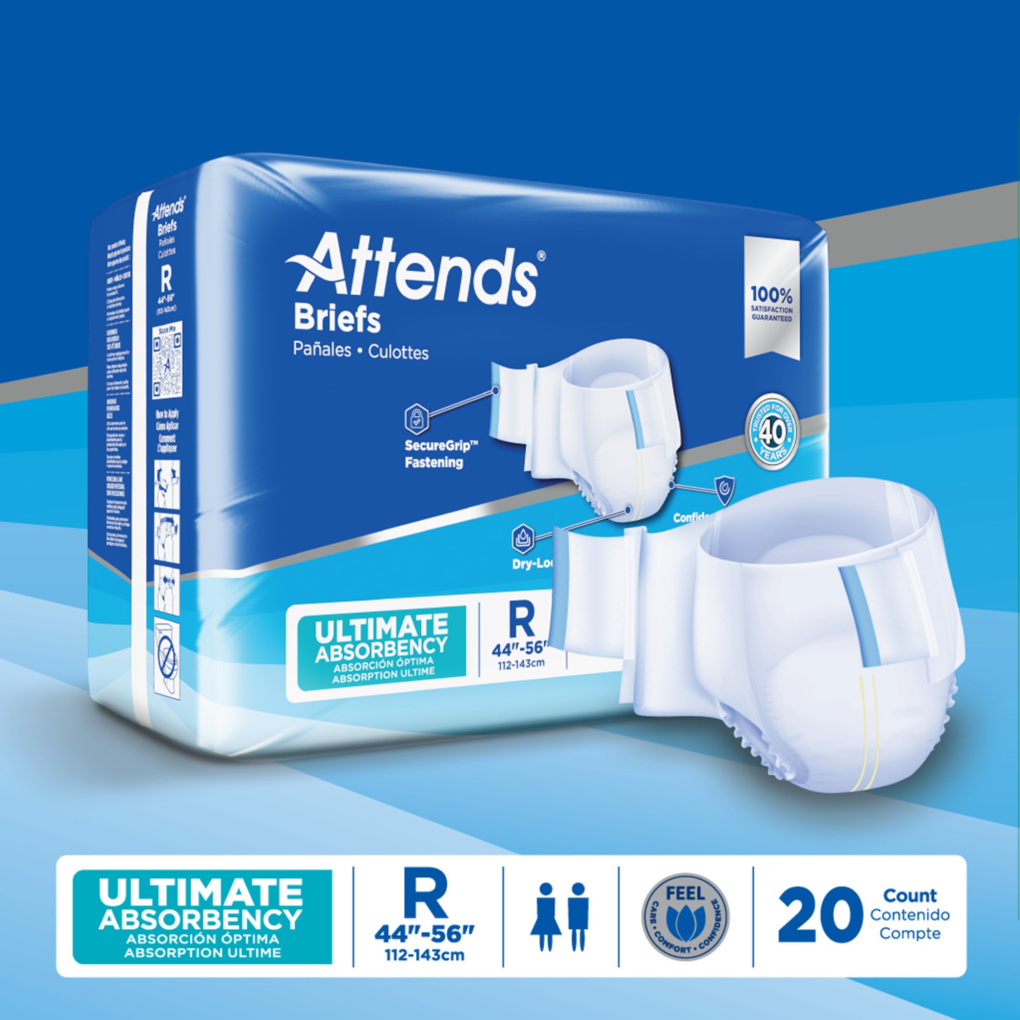 Attends Healthcare Products DDC25 - Attends® Advanced Briefs, Regular - 20/Bag, 80/Case