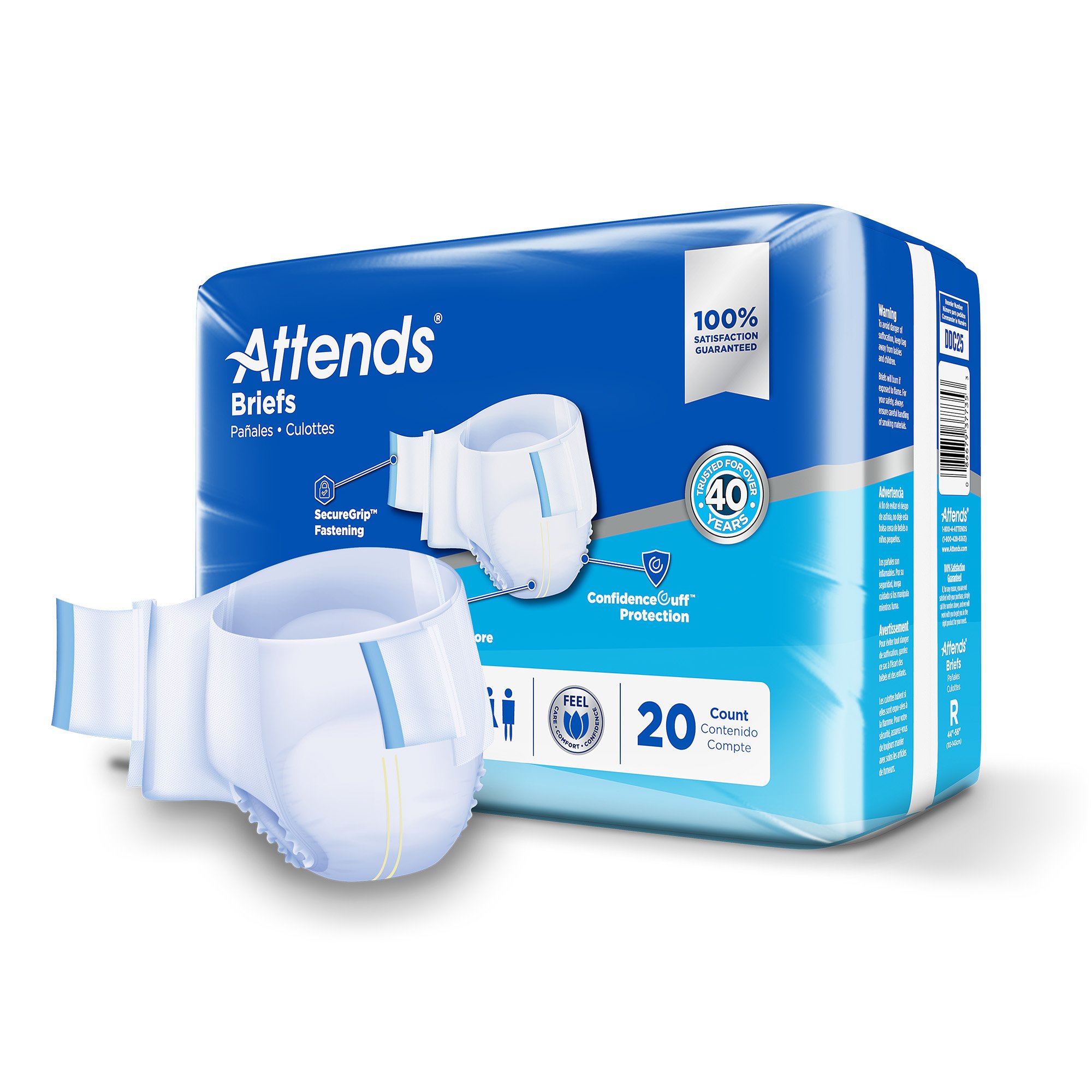 Attends Healthcare Products DDC25 - Attends® Advanced Briefs, Regular - 20/Bag, 80/Case