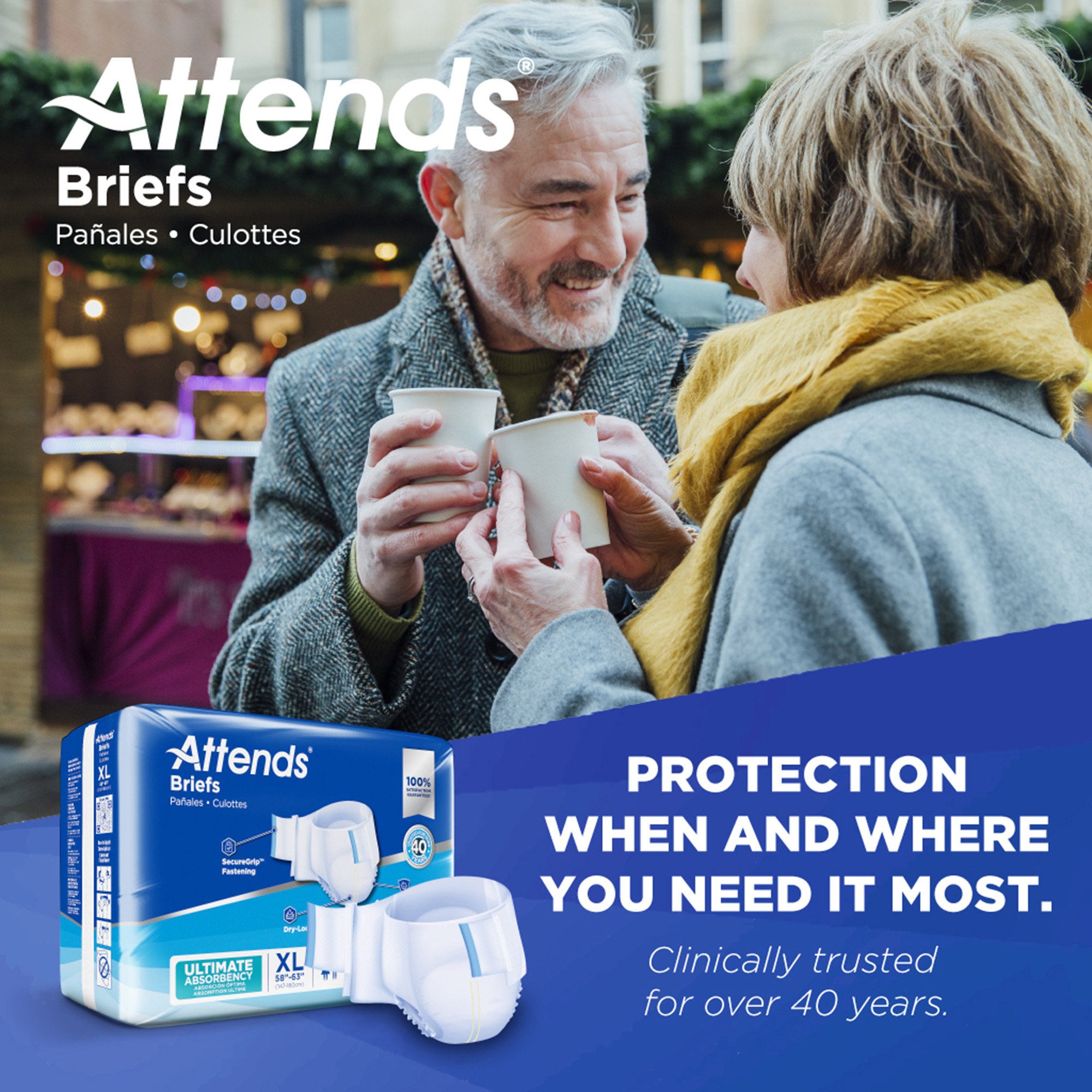 Attends Healthcare Products DDC40 - Attends® Advanced Briefs, X-Large - 20/Bag, 60/Case