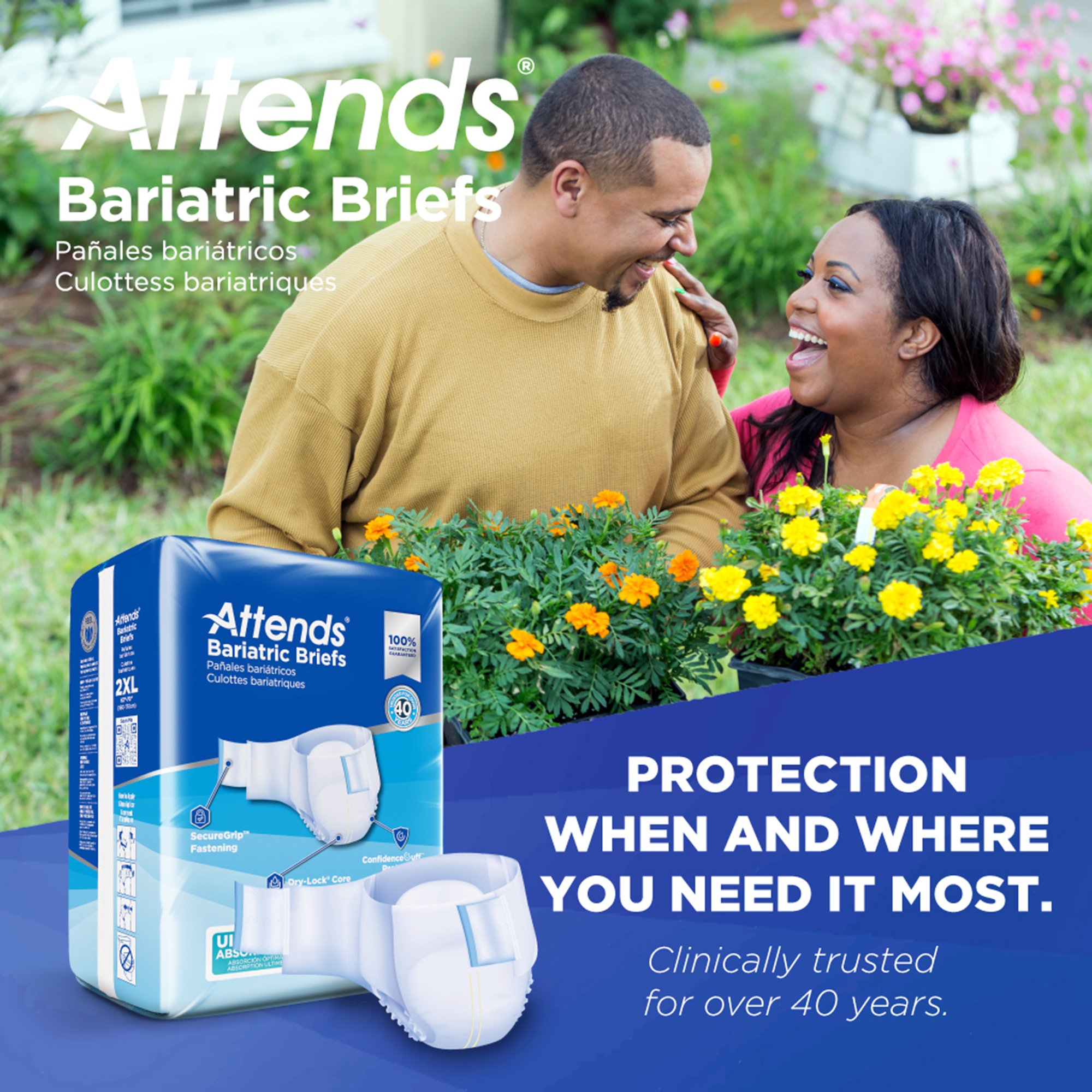 Attends Healthcare Products DD50 - Attends® Bariatric Briefs, 2X-Large - 12/Bag, 48/Case