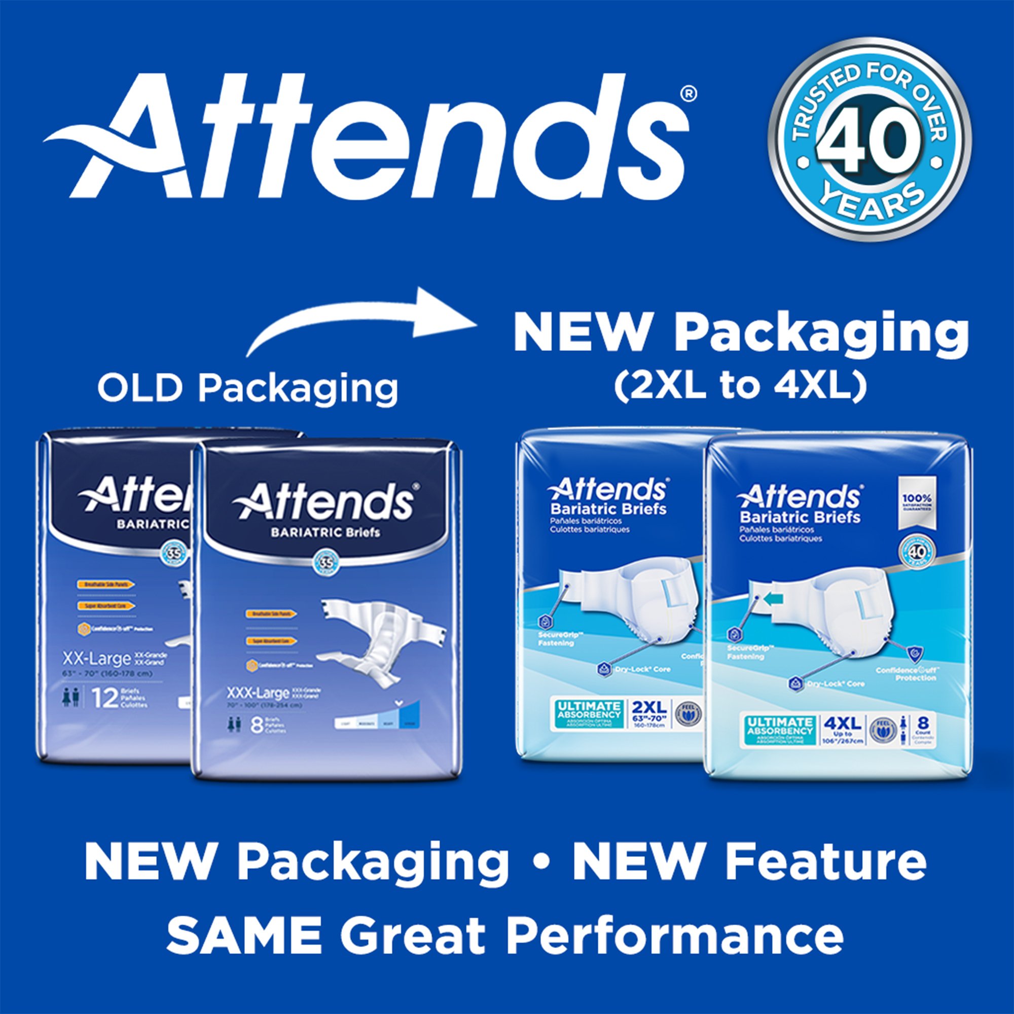 Attends Healthcare Products - DD50 Attends® Bariatric Briefs
