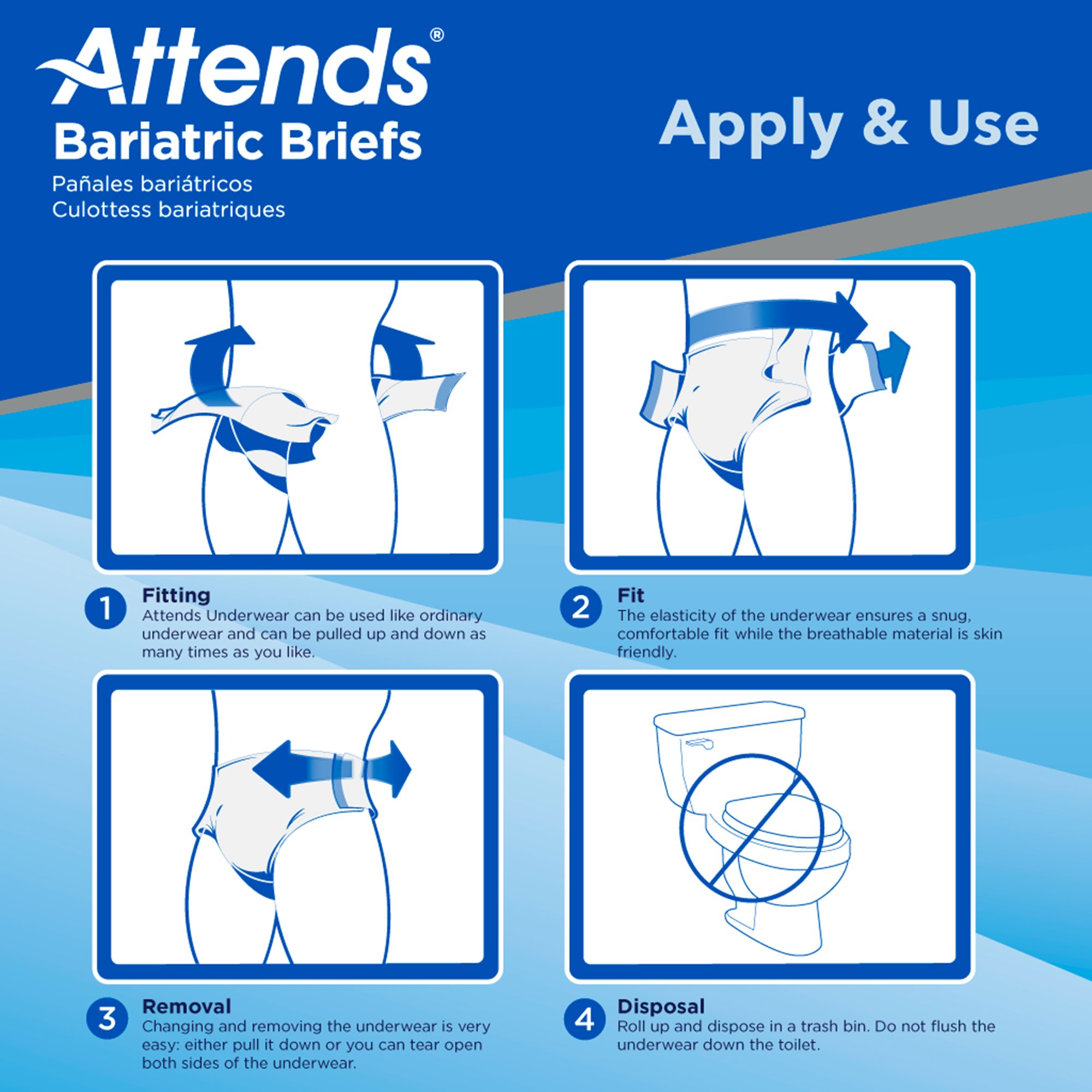 Attends Healthcare Products - DD50 Attends® Bariatric Briefs