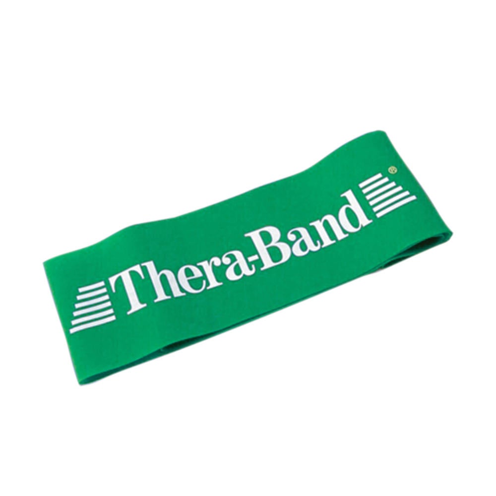 Fabrication Enterprises - 10-1933 Exercise Resistance Band Loop TheraBand® Green 3 X 8 Inch Medium Resistance