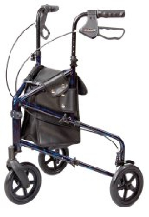 Drive DeVilbiss Healthcare FGA33300 0000 - Carex® Trio Three-Wheel Rolling Walker, 31.75 – 38 Inch Handle Height, Blue - 1/Each