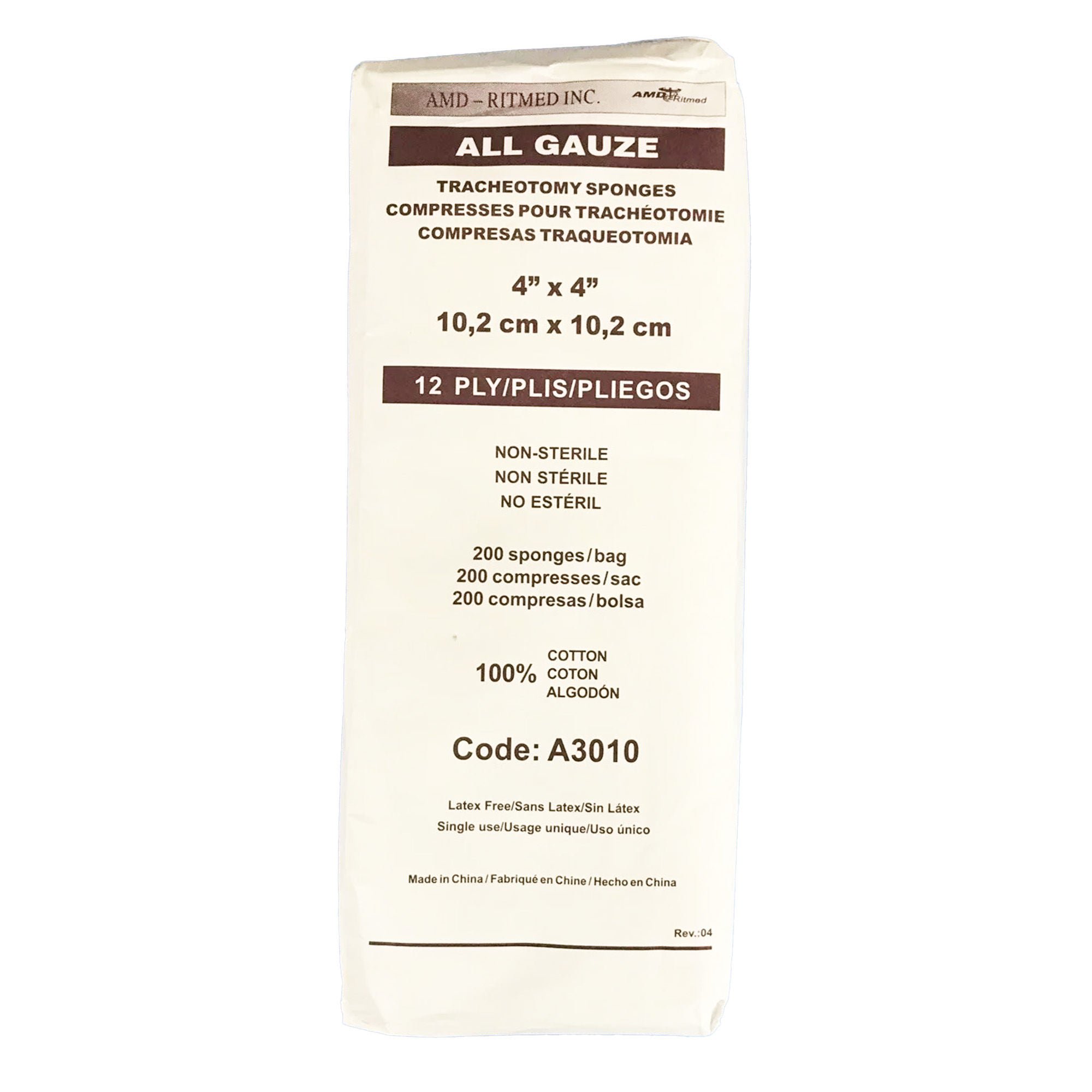 AMD Ritmed - A3010 AMD Ritmed Tracheostomy Dressing
