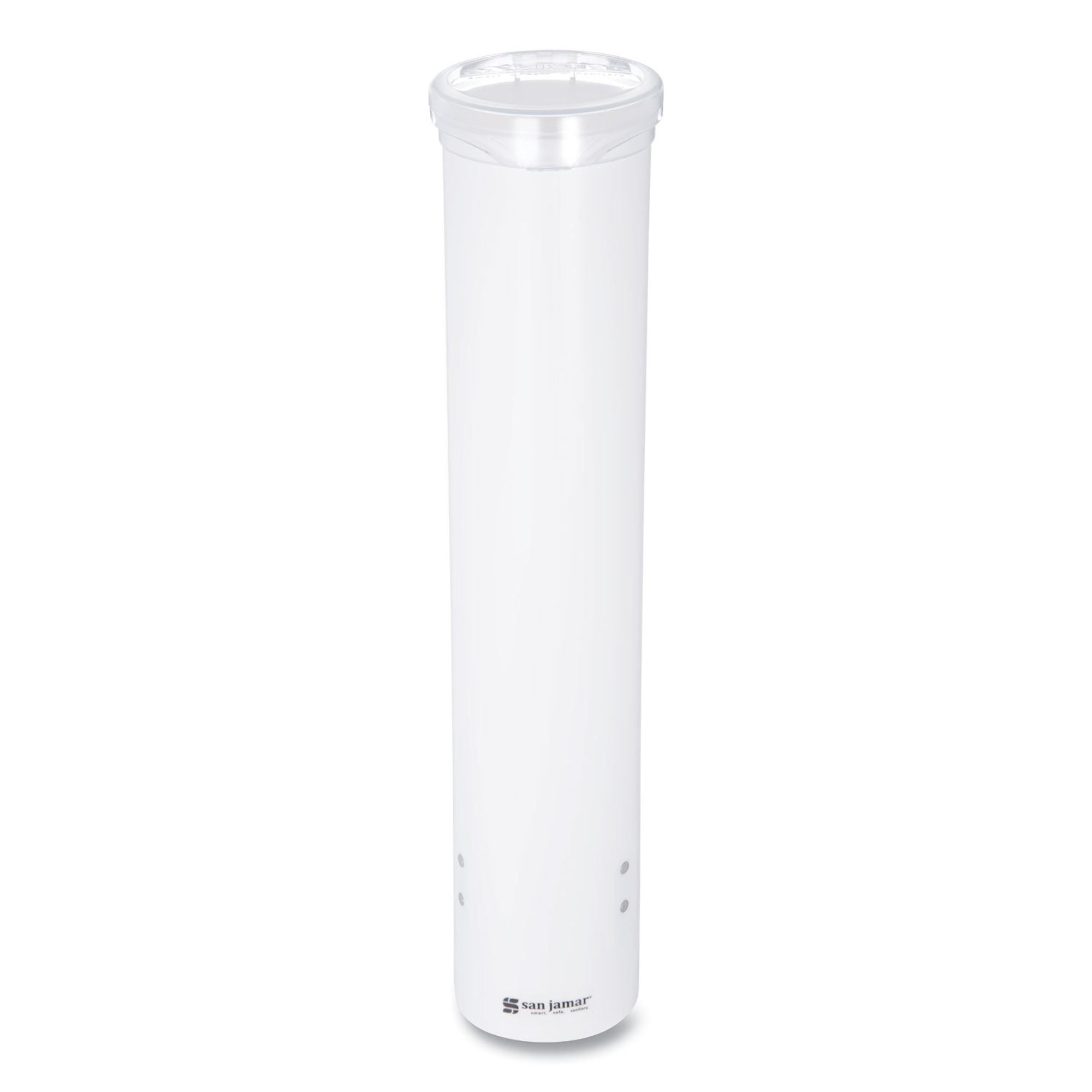 RJ Schinner Co - C4160WH Cup Dispenser San Jamar® White Plastic Manual Pull Surface Mount