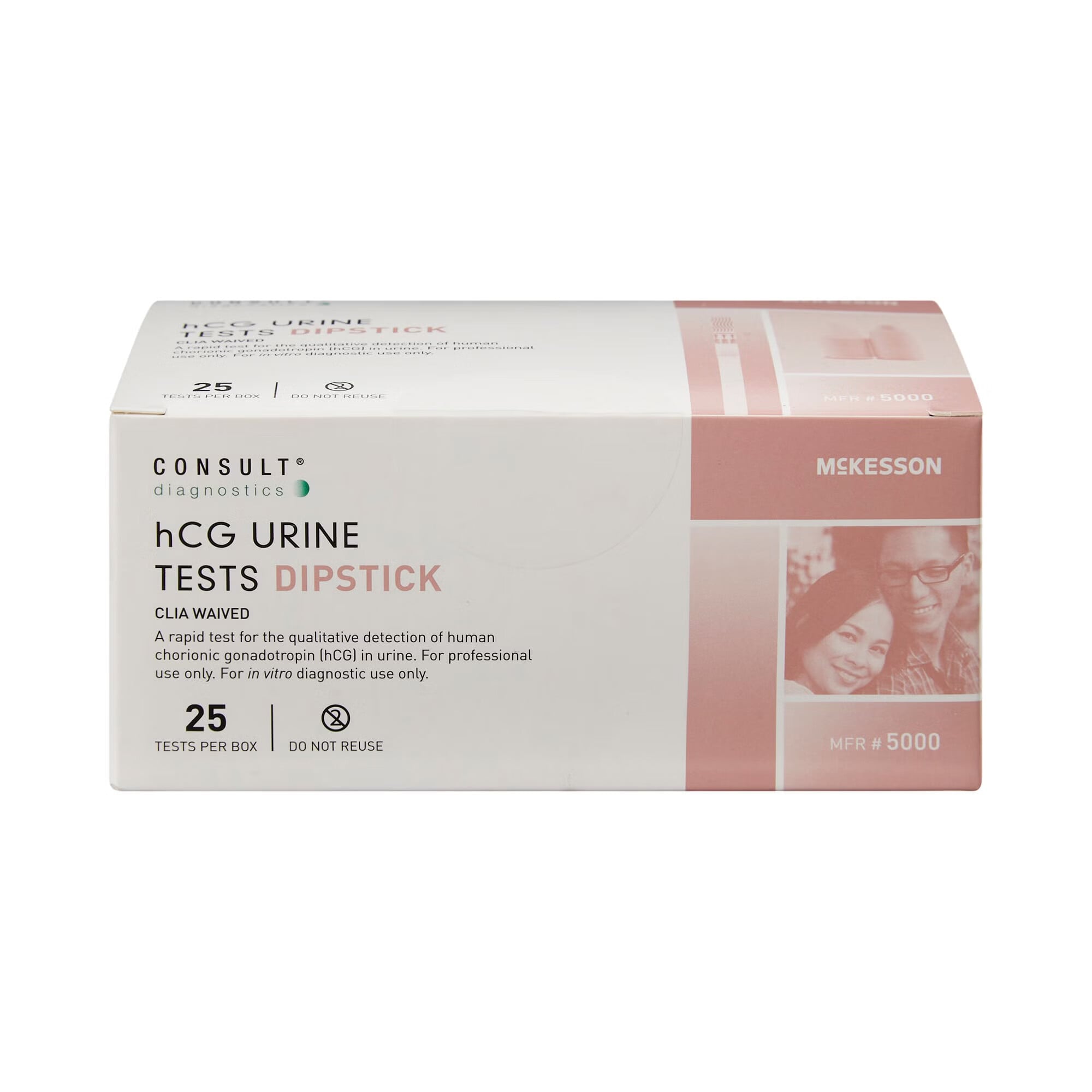McKesson Brand - 5000 Reproductive Health Test Kit McKesson Consult™ hCG Pregnancy Test 25 Tests CLIA Waived