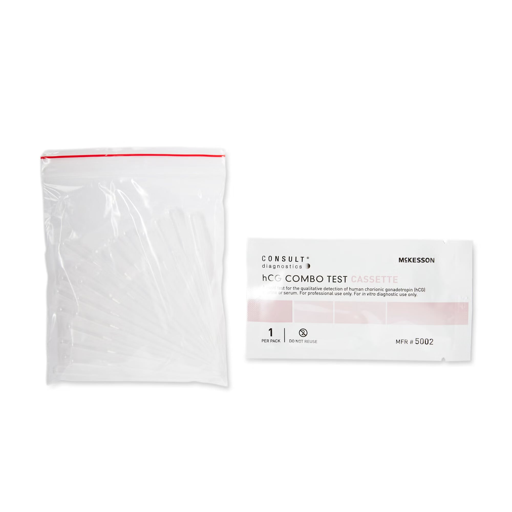 McKesson Brand - 5002 Reproductive Health Test Kit McKesson Consult™ hCG Pregnancy Test 25 Tests CLIA Waived Sample Dependent