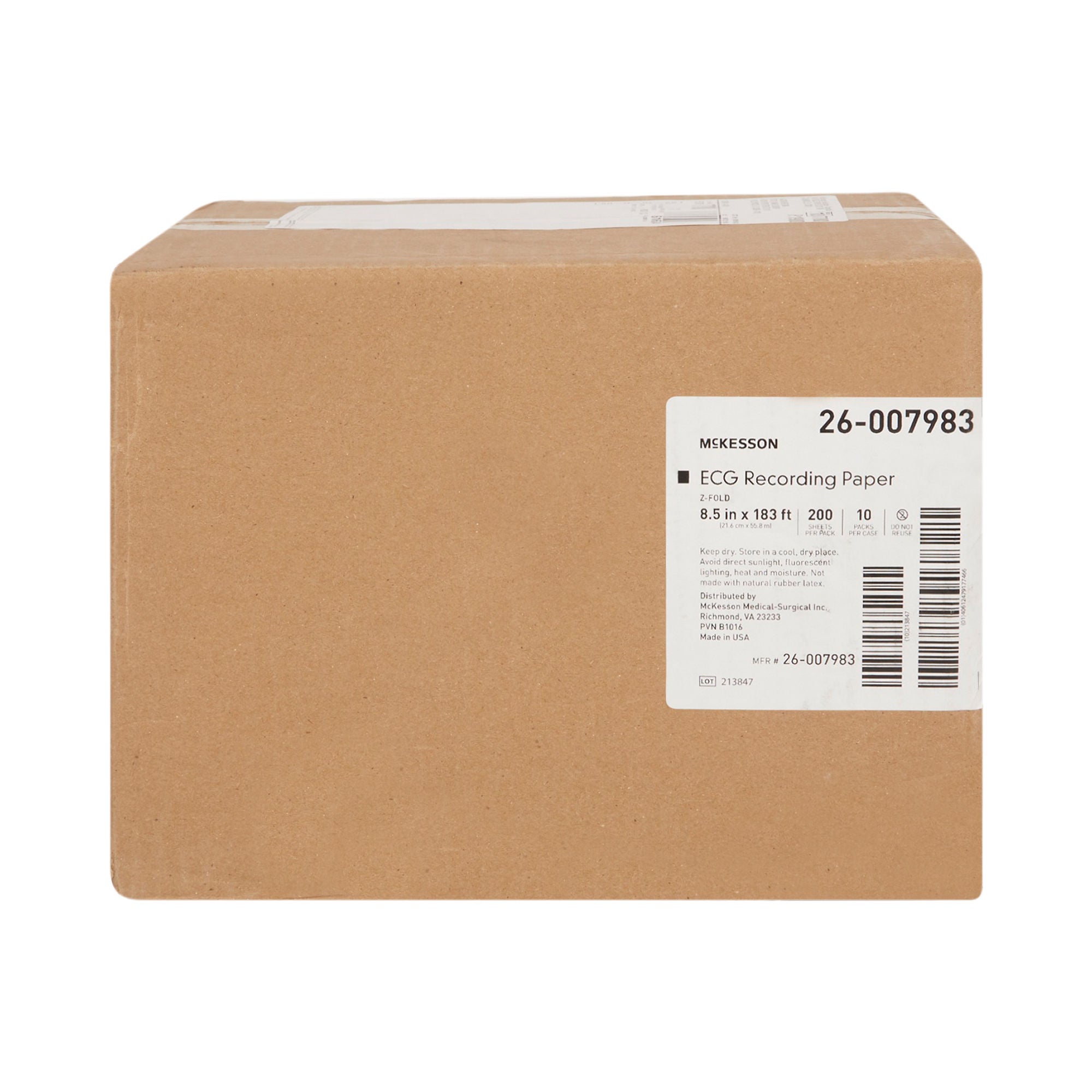 McKesson Brand - 26-007983 Recording Chart Paper McKesson Z-Fold Red Grid
