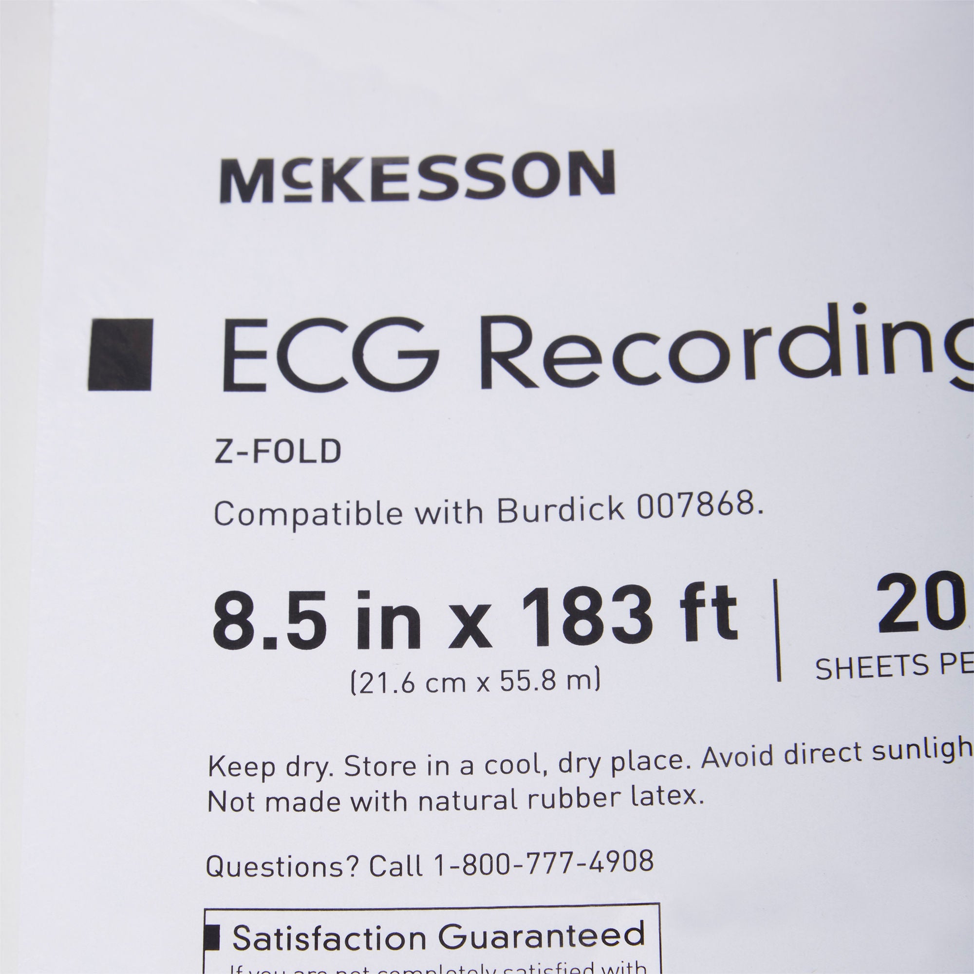 McKesson Brand - 26-007868 Recording Chart Paper McKesson Z-Fold Red Grid