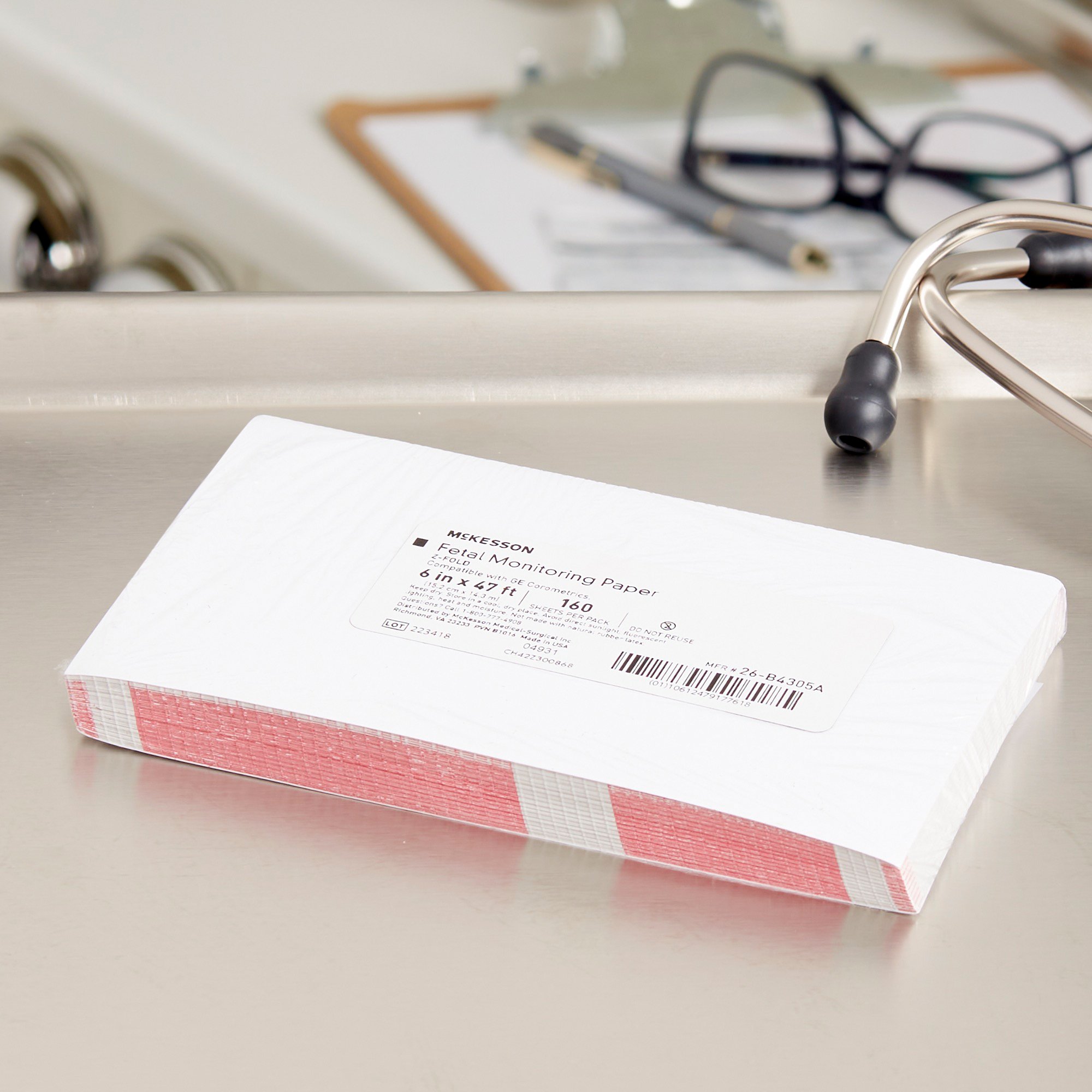 McKesson Brand - 26-B4305A McKesson Fetal Monitoring Paper
