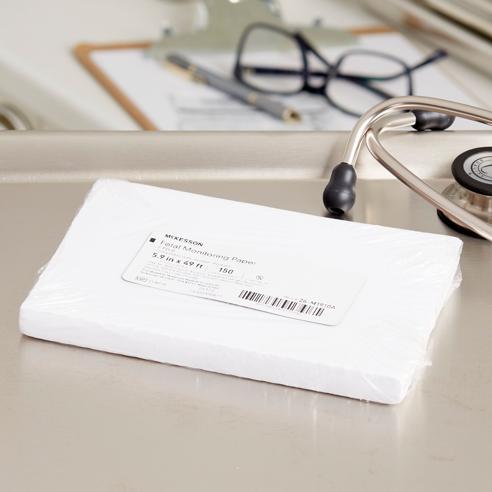 McKesson Brand 26-M1910A - McKesson Fetal Monitoring Paper - 150/Pack, 6000/Case