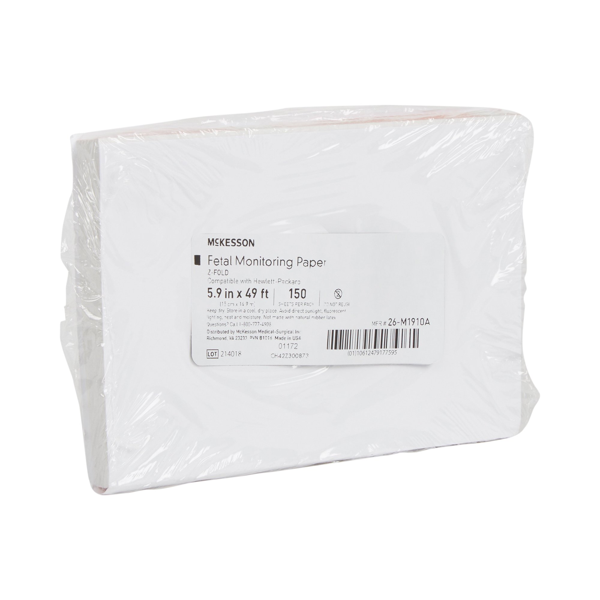 McKesson Brand - 26-M1910A McKesson Fetal Monitoring Paper